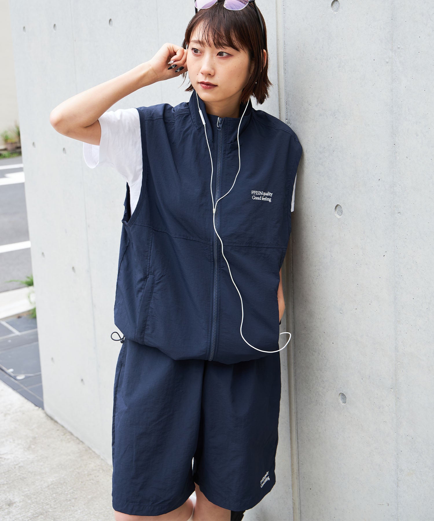 H163 Size:M ネイビー
