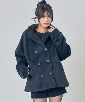 ※WEB限定 / フードメルトンPコート / sqnzU middle p coat