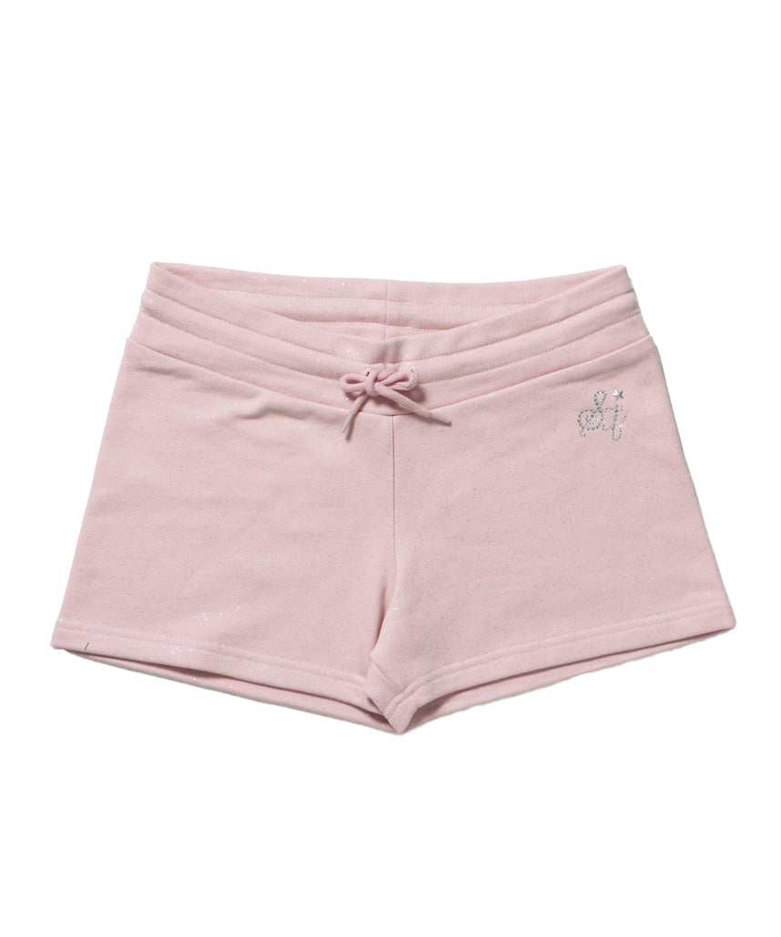 ≪予約商品≫sqnz glitter mini pants / レディース ショートパンツ ボトムス ラインストーン 裏毛 【セットアップ着用可能】 ライトピンク