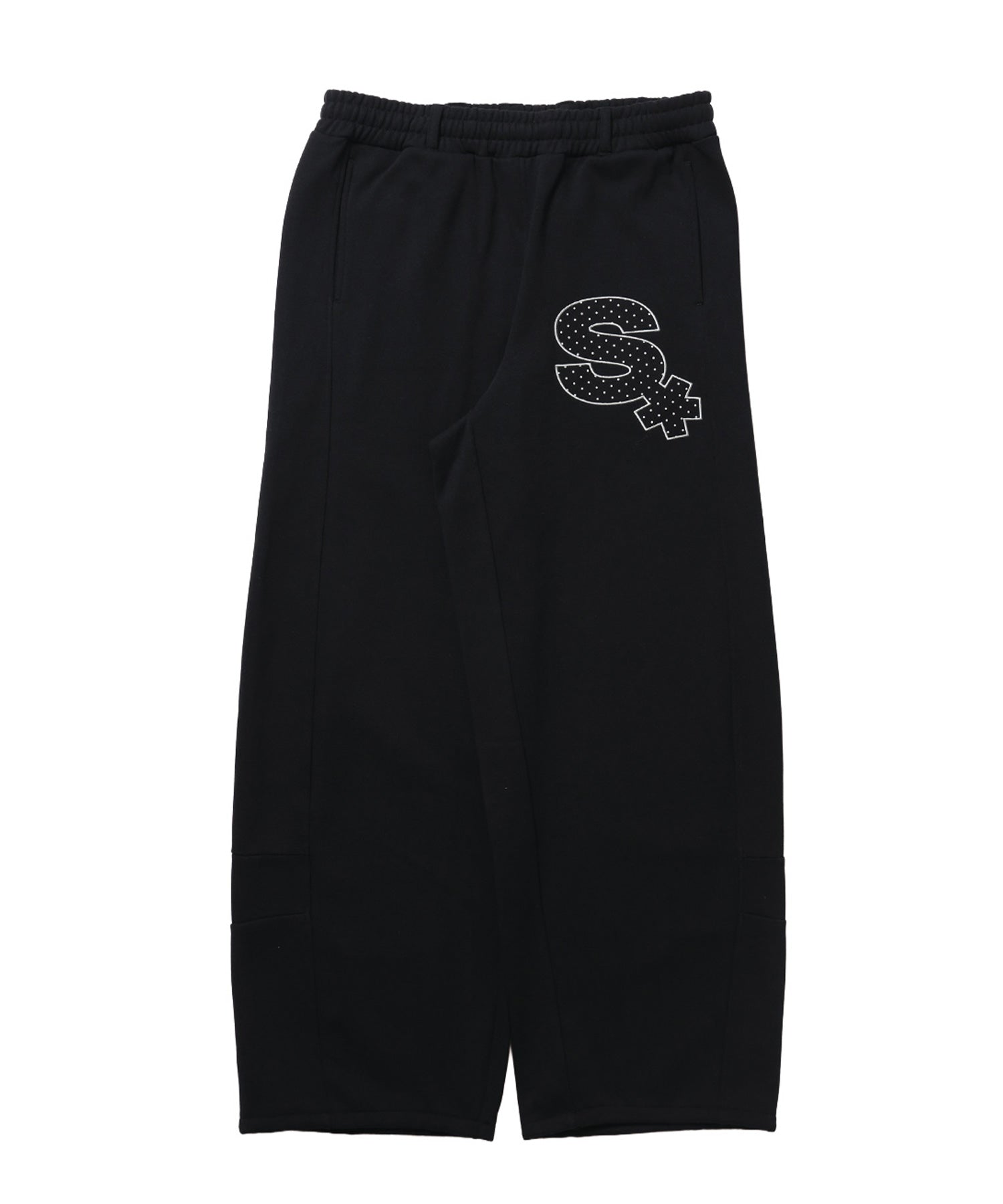 ※WEB限定 / ギンガムドットロゴスウェットパンツ / sqnzU spiral applique sweat pants