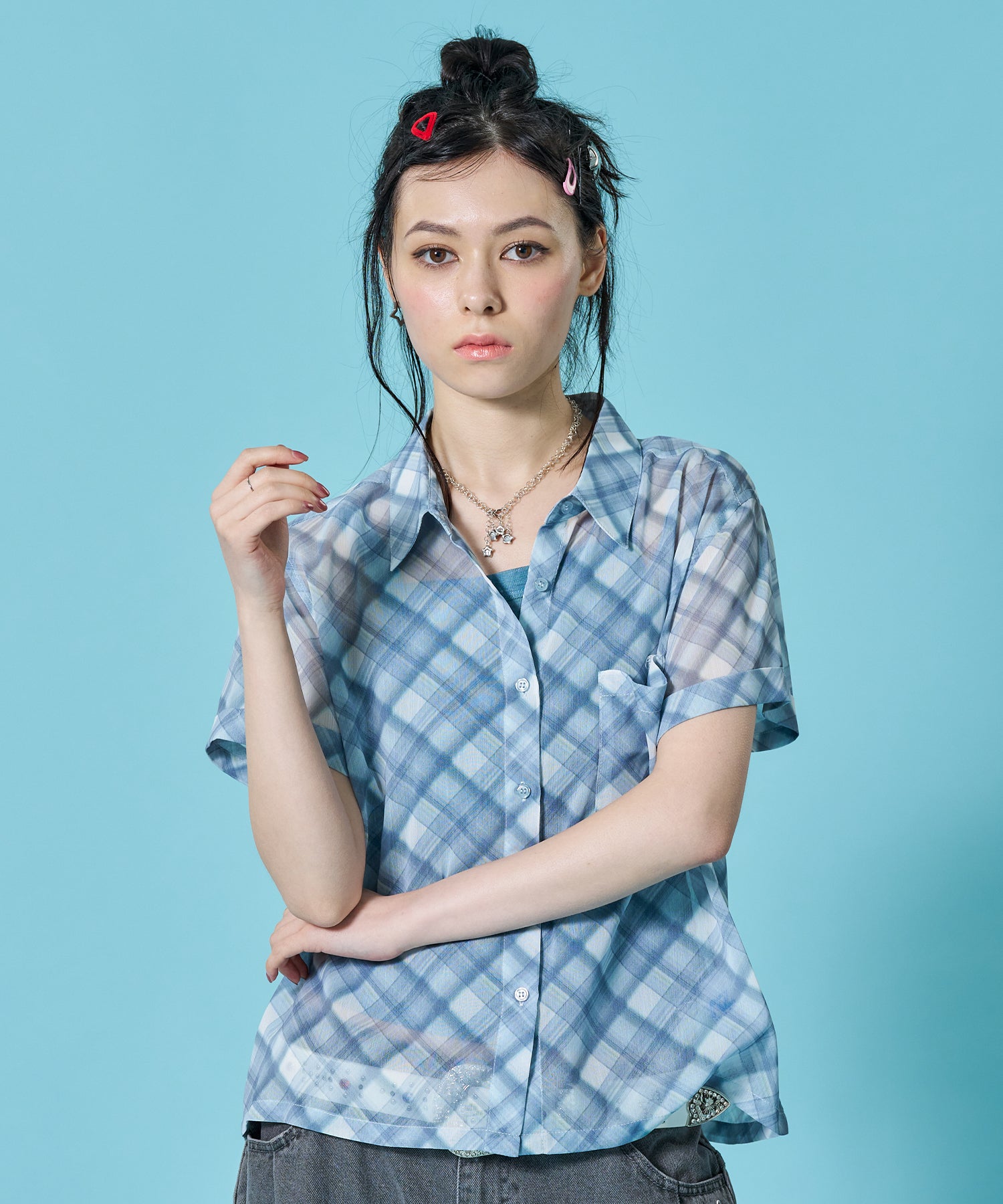 モデル:H163 Size:S ブルーグレー