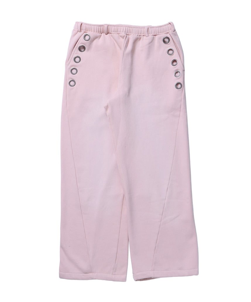sqnz fade sweat pants / スウェット パンツ 加工 ハトメ スタッズ 裏起毛≪SET UP着用可能≫ ピンク