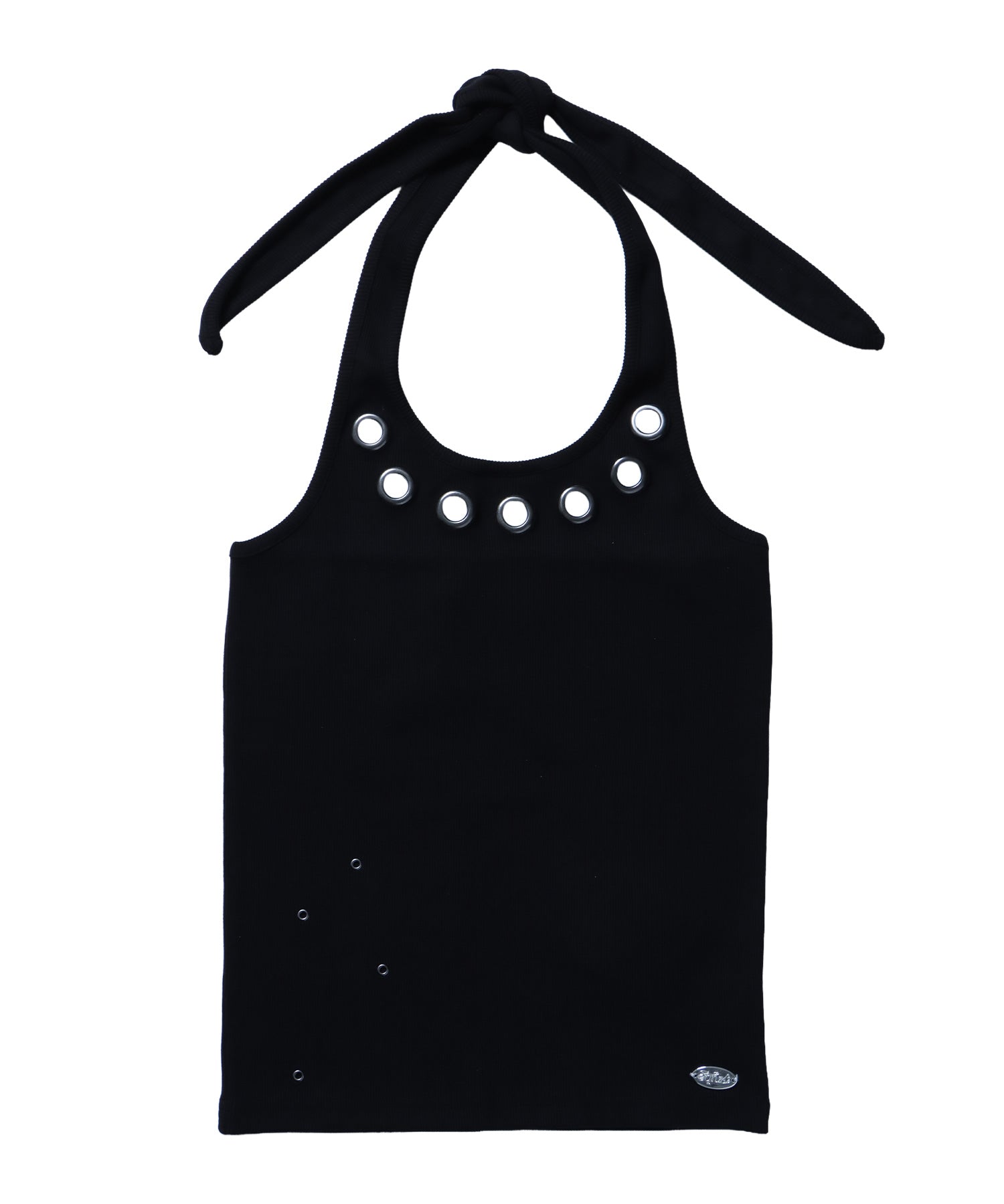 ※WEB限定 / レディースアイレットタンクトップ / sqnz halter neck eyelet tank top ブラック