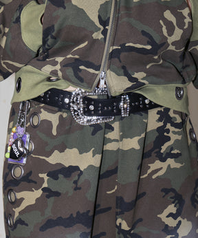 SEQUENZ RHINE STONE BELT LADIES / ベルト スタッズ ストーン リアルツリー レオパード レディース 雑貨 ブラック