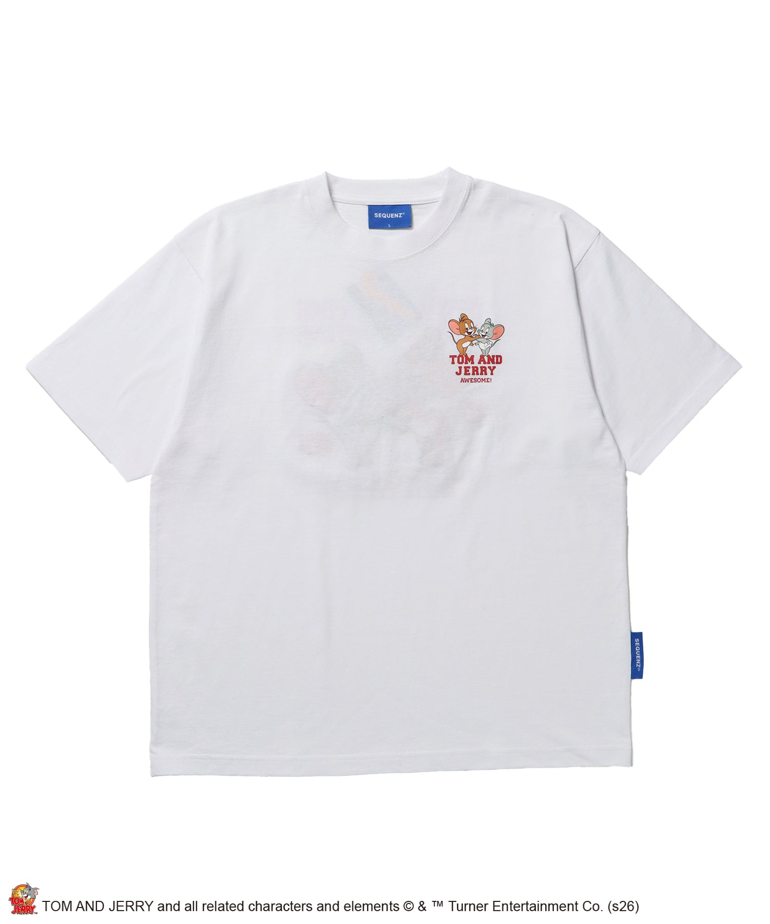 TJ IT LOOKS GOOD TEE / トムとジェリー 半袖 クルーネック プリント 刺繍 ワンポイント ユニセックス オーバーサイズ レイヤード ホワイト