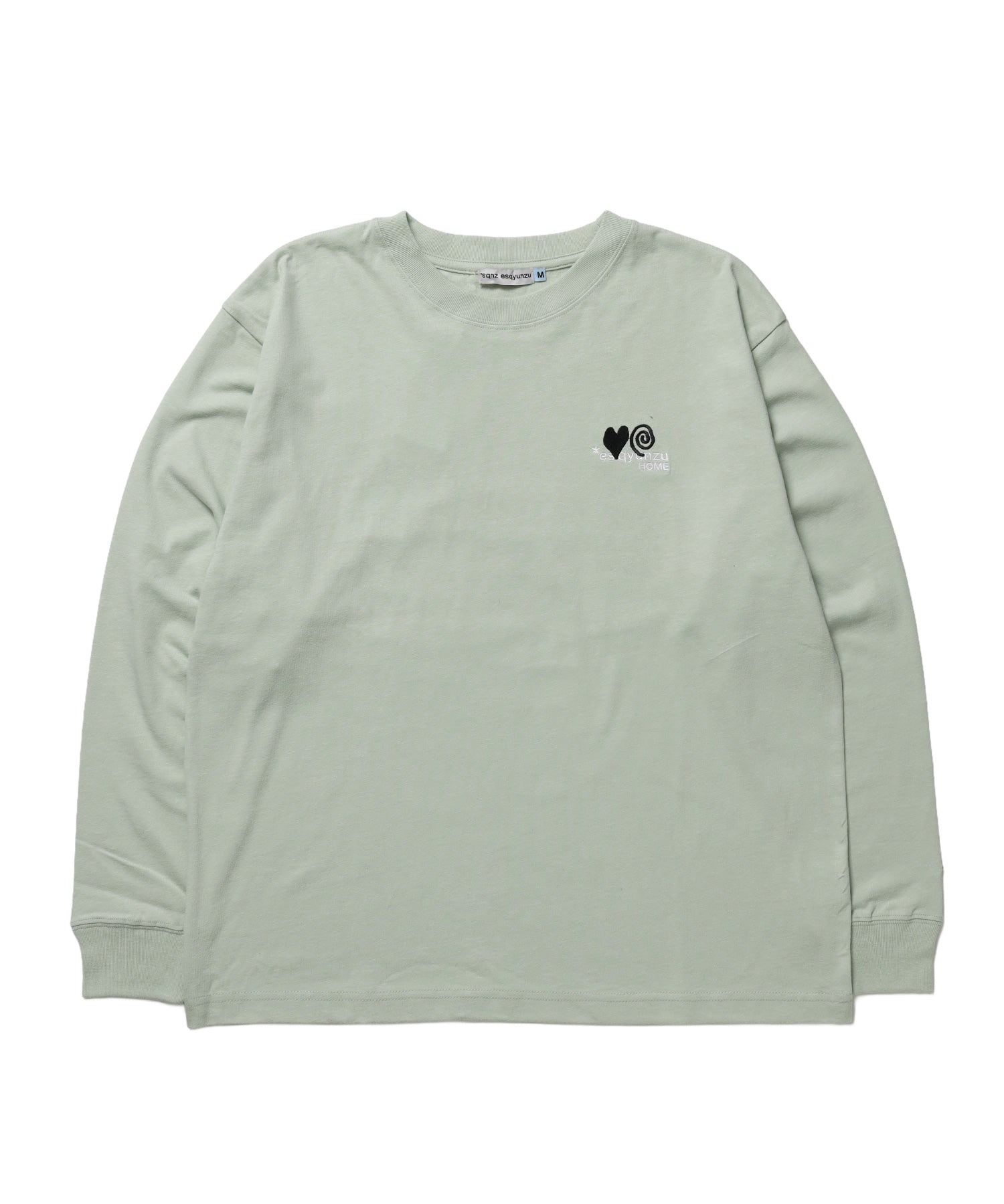 ※WEB限定 / サークルハート刺繍ロンT/sqnzU basic logo l/s tee グリーン