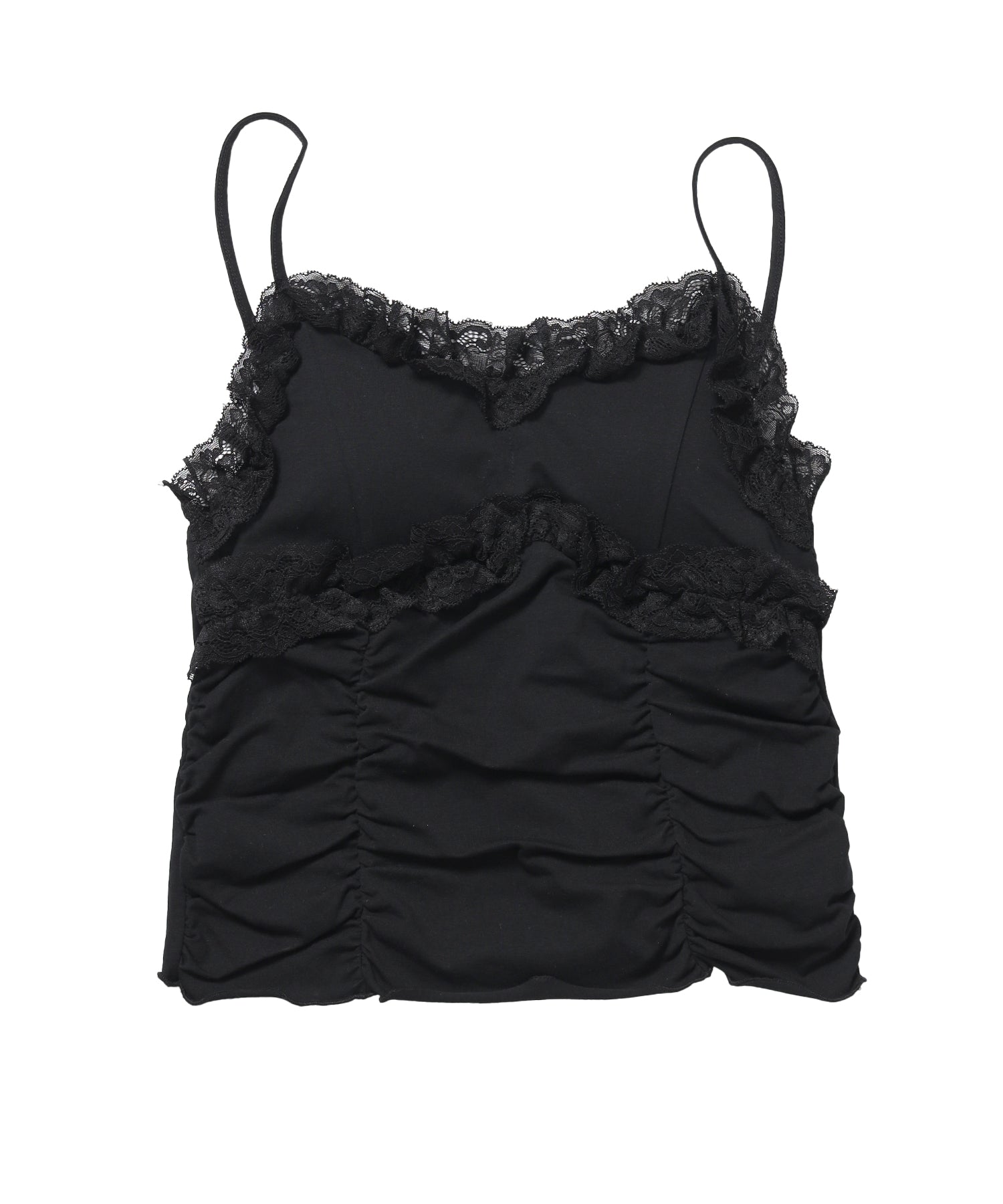 ※WEB限定 / レディースギャザーレースキャミ / sqnz gather lace camisole ブラック