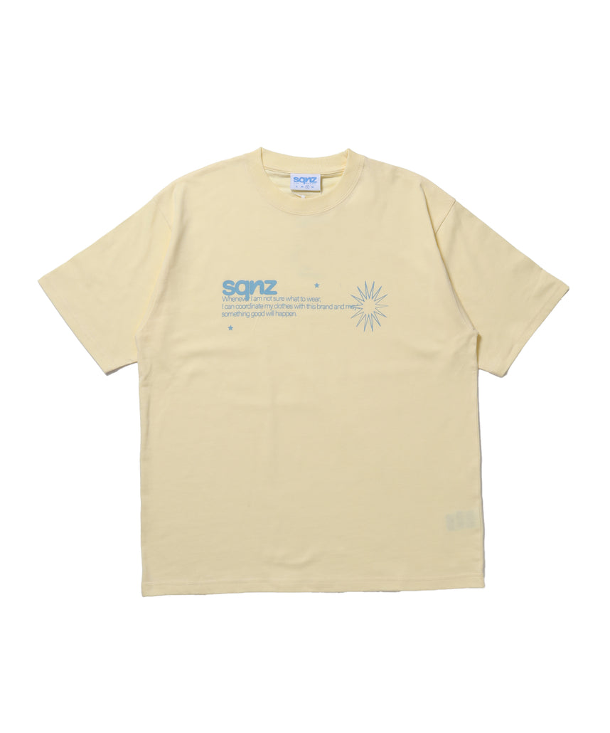 ※WEB限定 / ユニセックス / シンプルロゴTシャツ / sqnz logo s/s tee レモンイエロー