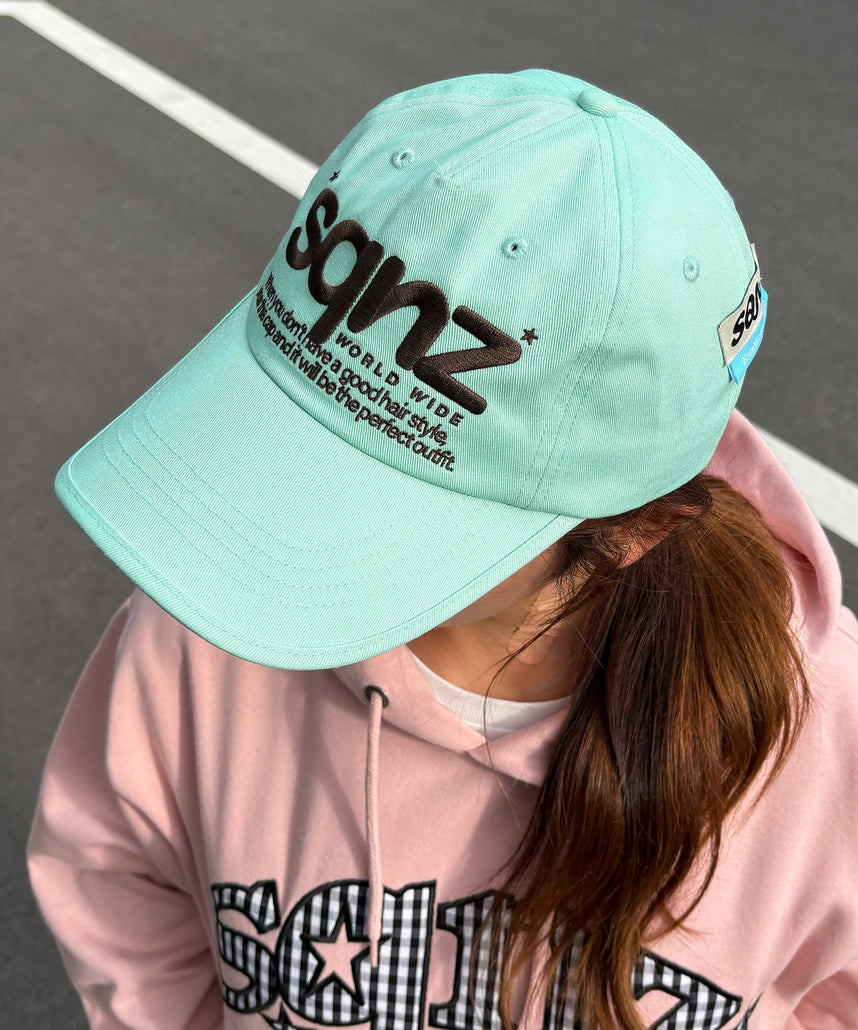 ≪予約商品≫※WEB限定 / ロゴ刺繍キャップ / sqnz logo cap ミント