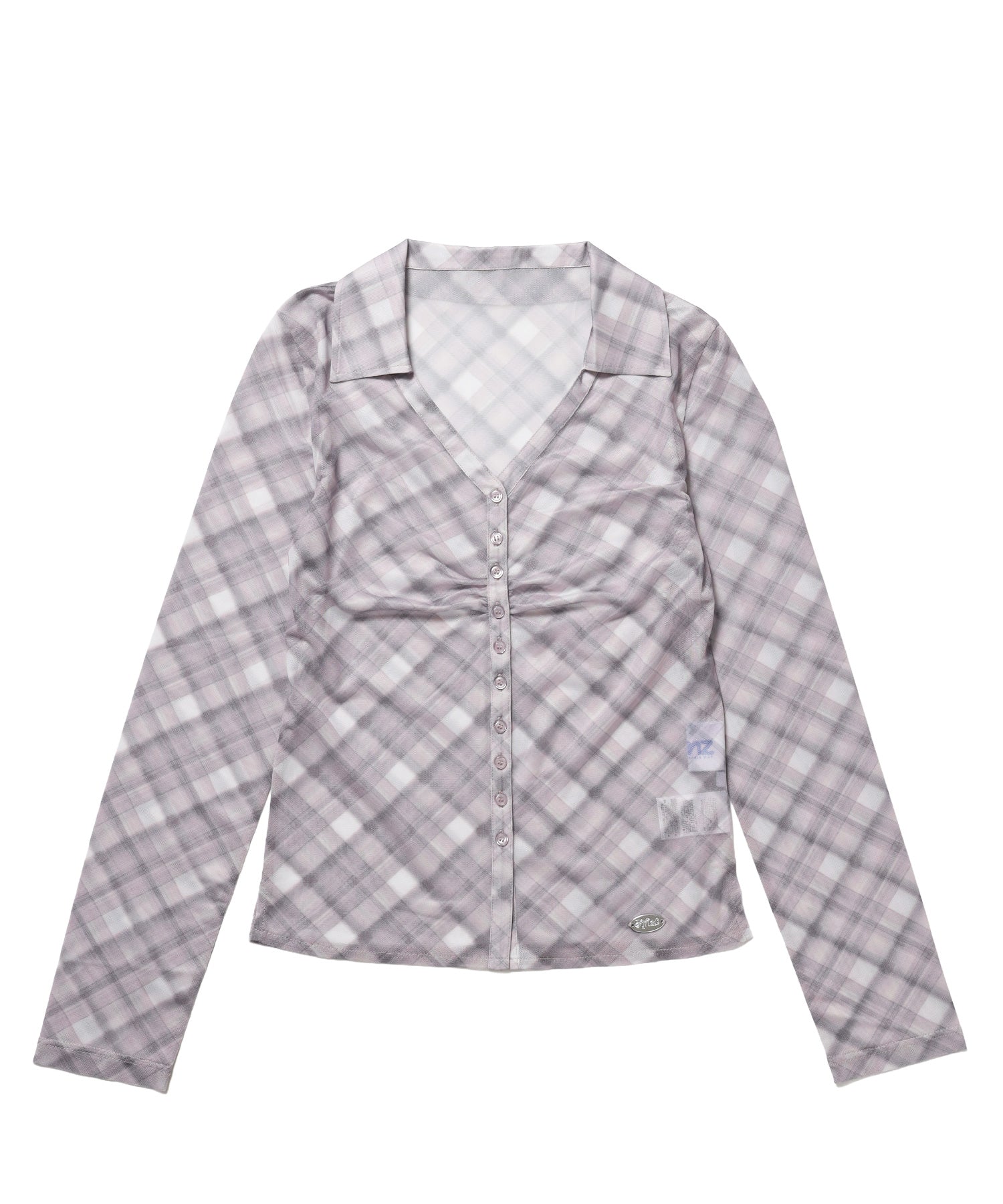 ※WEB限定 / レディースギャザー長袖シャツ / sqnz sheer gather l/s shirts ピンク