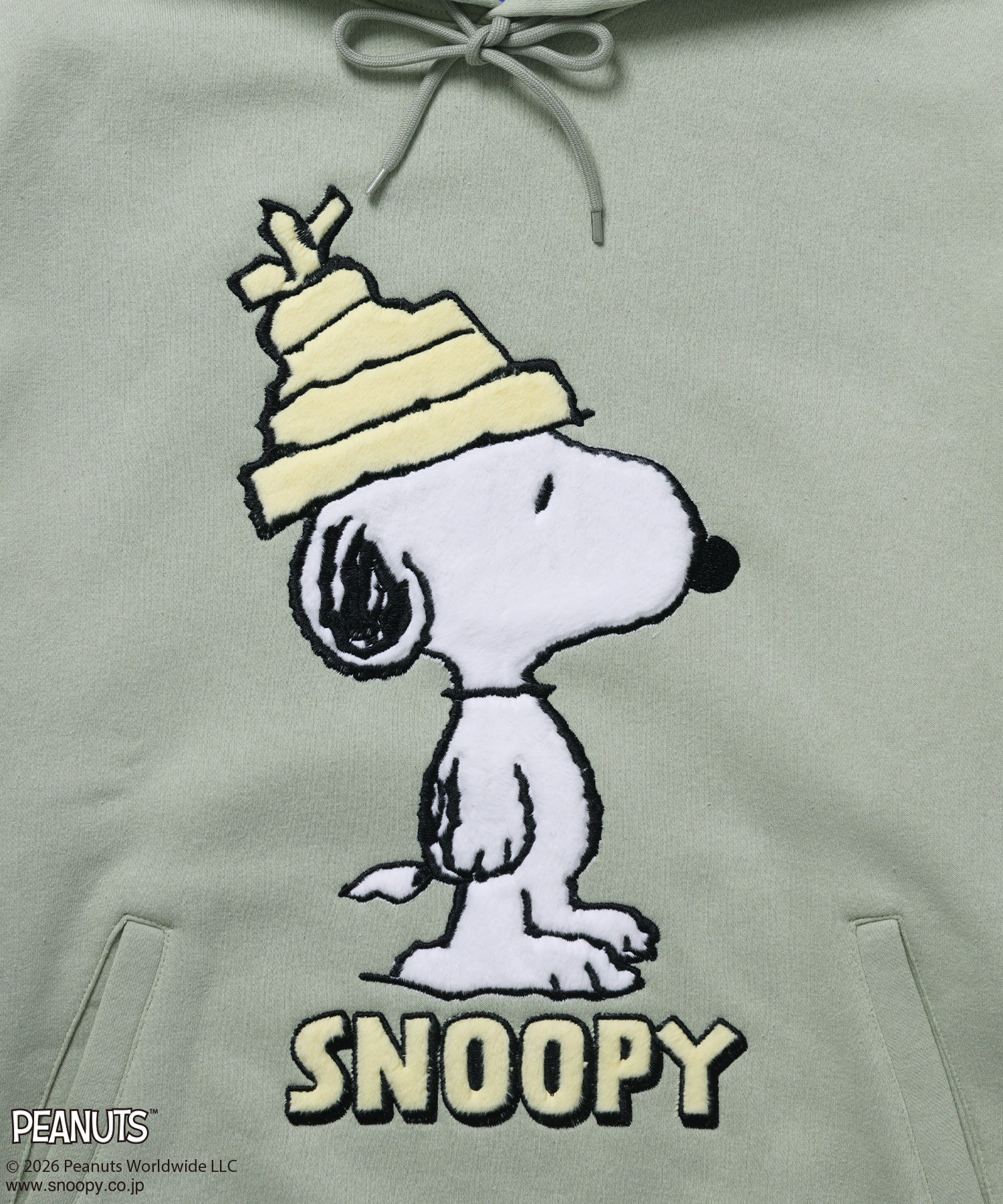 TP FUR SNOOPY APPLIQUE P/K/ スヌーピー ファーワッペン 刺繍 パーカー ミント