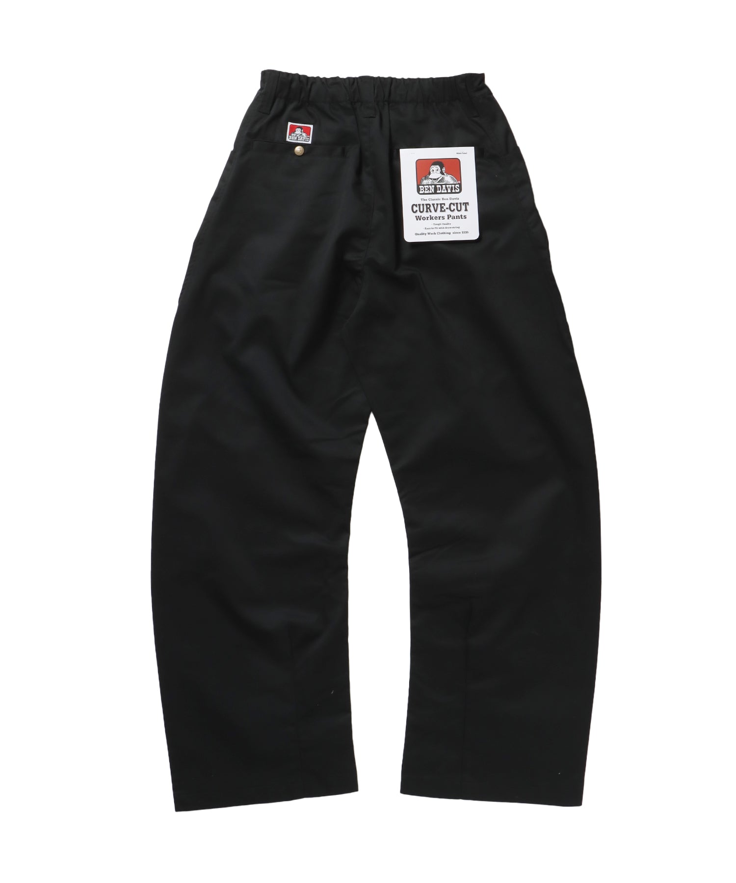 CURVE BUGGY WORK PANTS / パンツ ボトムス カーブ タック ワンポイント ツイル ブラック