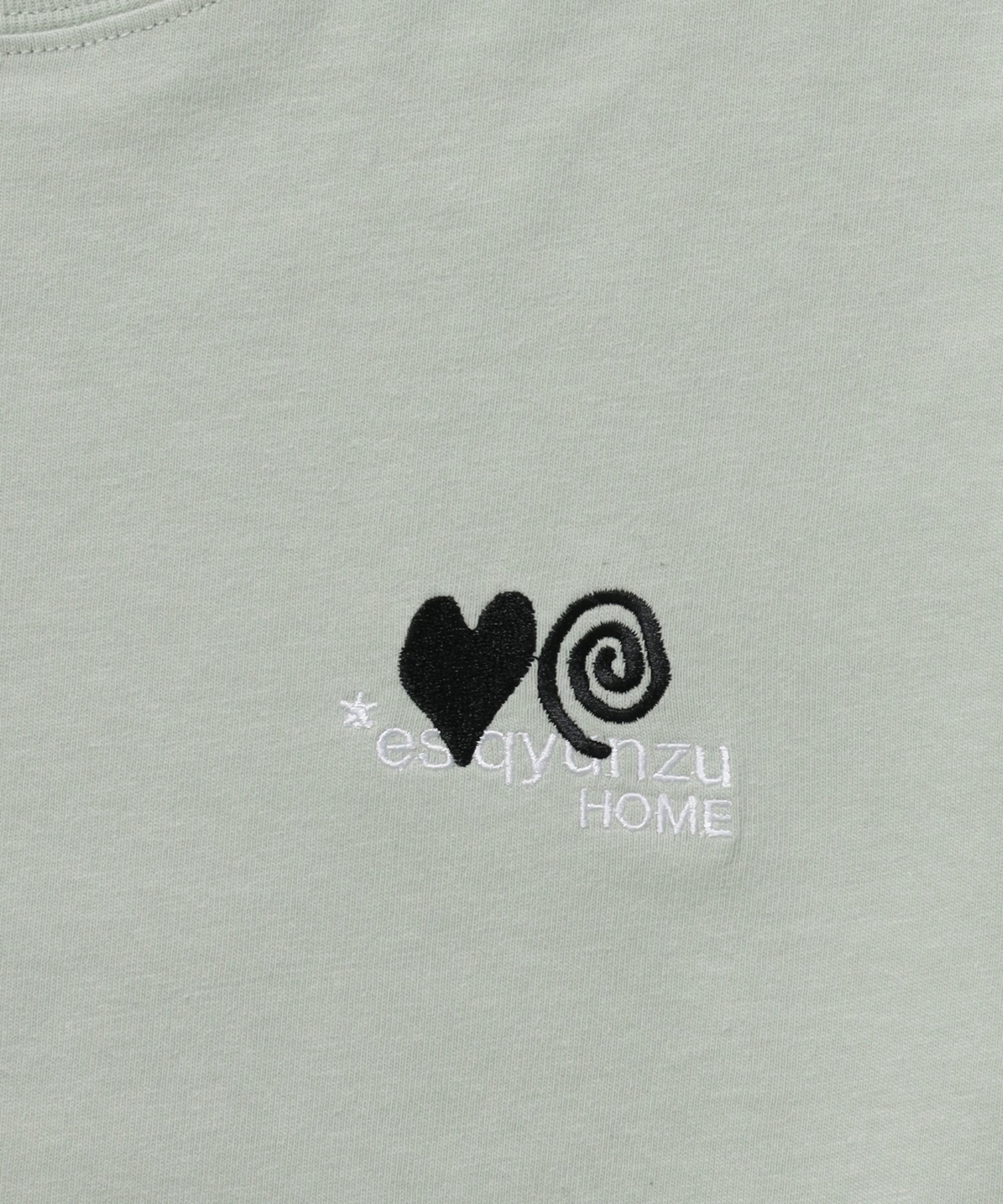 ※WEB限定 / サークルハート刺繍ロンT/sqnzU basic logo l/s tee グリーン