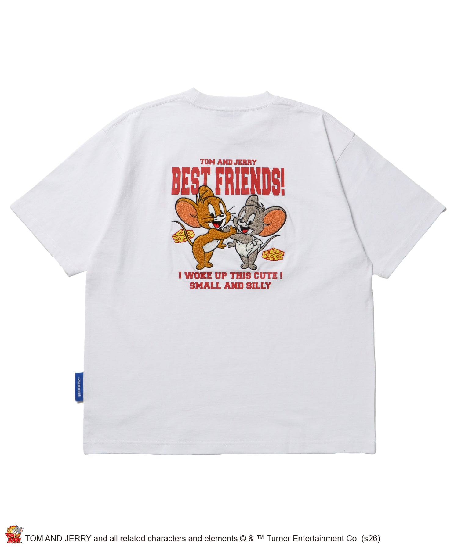 TJ IT LOOKS GOOD TEE / トムとジェリー 半袖 クルーネック プリント 刺繍 ワンポイント ユニセックス オーバーサイズ レイヤード ホワイト