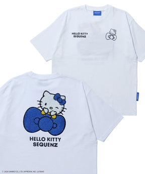 HK EMBROIDERY KITTY TEE / ハローキティ キティちゃん 半袖 クルーネック プリント ワンポイント 刺繍 ホワイト