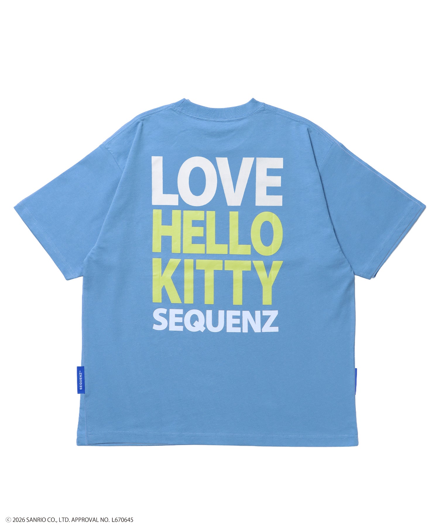 HK LOVE SEQUENZ TEE / ハローキティ キティちゃん 半袖 クルーネック プリント ワンポイント ラインストーン ブルーグレー