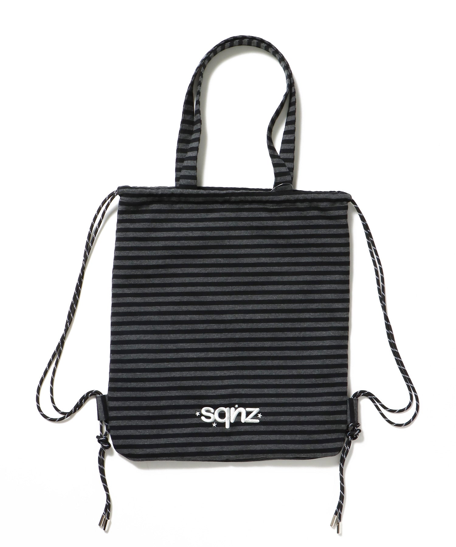 ≪予約商品≫sqnz dairy 2way knapsack / ナップサック トートバック 2WAY チェック ボーダー 柄83