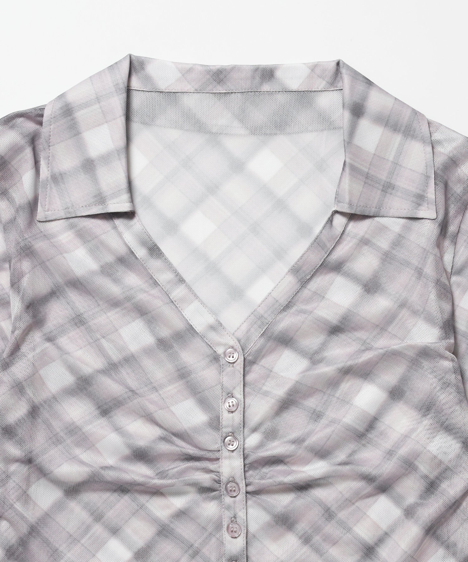 ※WEB限定 / レディースギャザー長袖シャツ / sqnz sheer gather l/s shirts ピンク