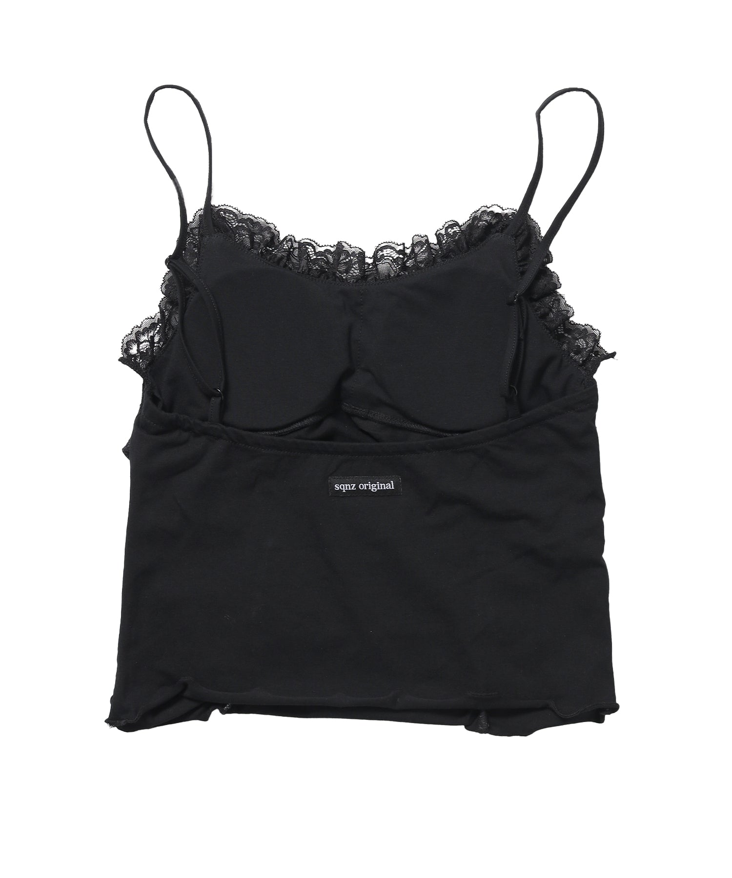 ※WEB限定 / レディースギャザーレースキャミ / sqnz gather lace camisole ブラック