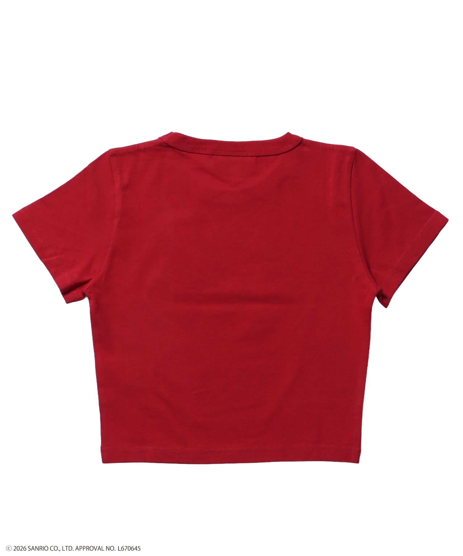 HK EYELET TEE / ハローキティ キティちゃん 半袖 クルーネック プリント ワンポイント ハトメ レッド