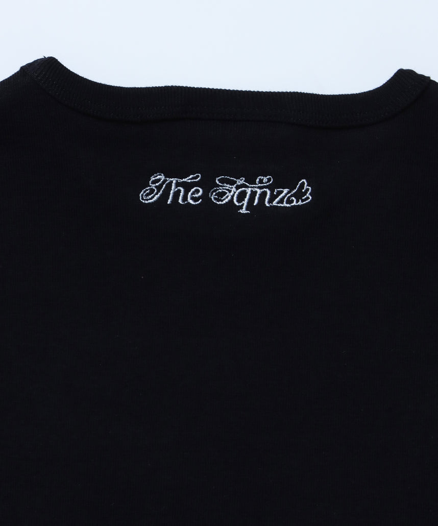 ※WEB限定 / レディースワンポイントロゴ半袖Tシャツ / sqnz logo compact tee ブラック