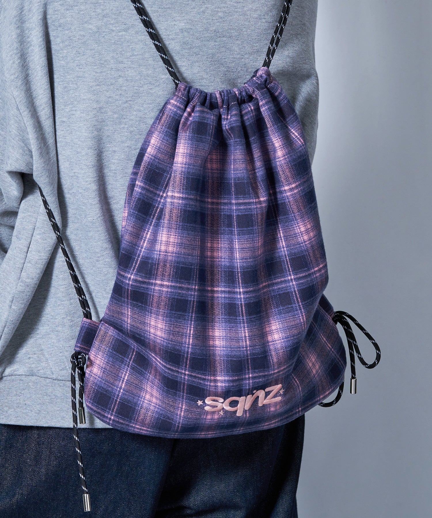 ≪予約商品≫sqnz dairy 2way knapsack / ナップサック トートバック 2WAY チェック ピンク