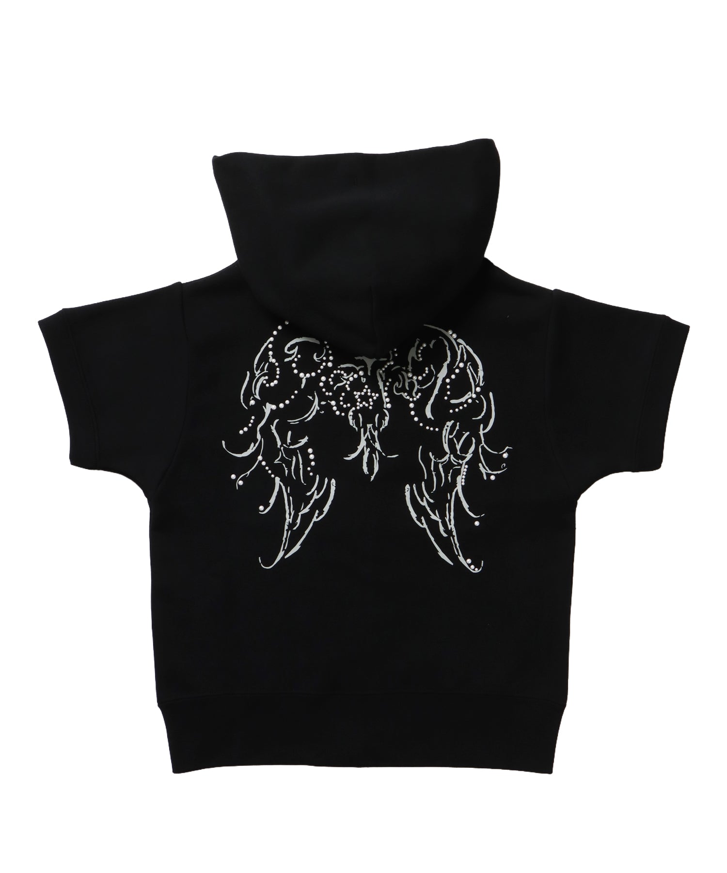 ※WEB限定 / 半袖ジップパーカー / sqnz pearl short sleeve zip p/k ブラック