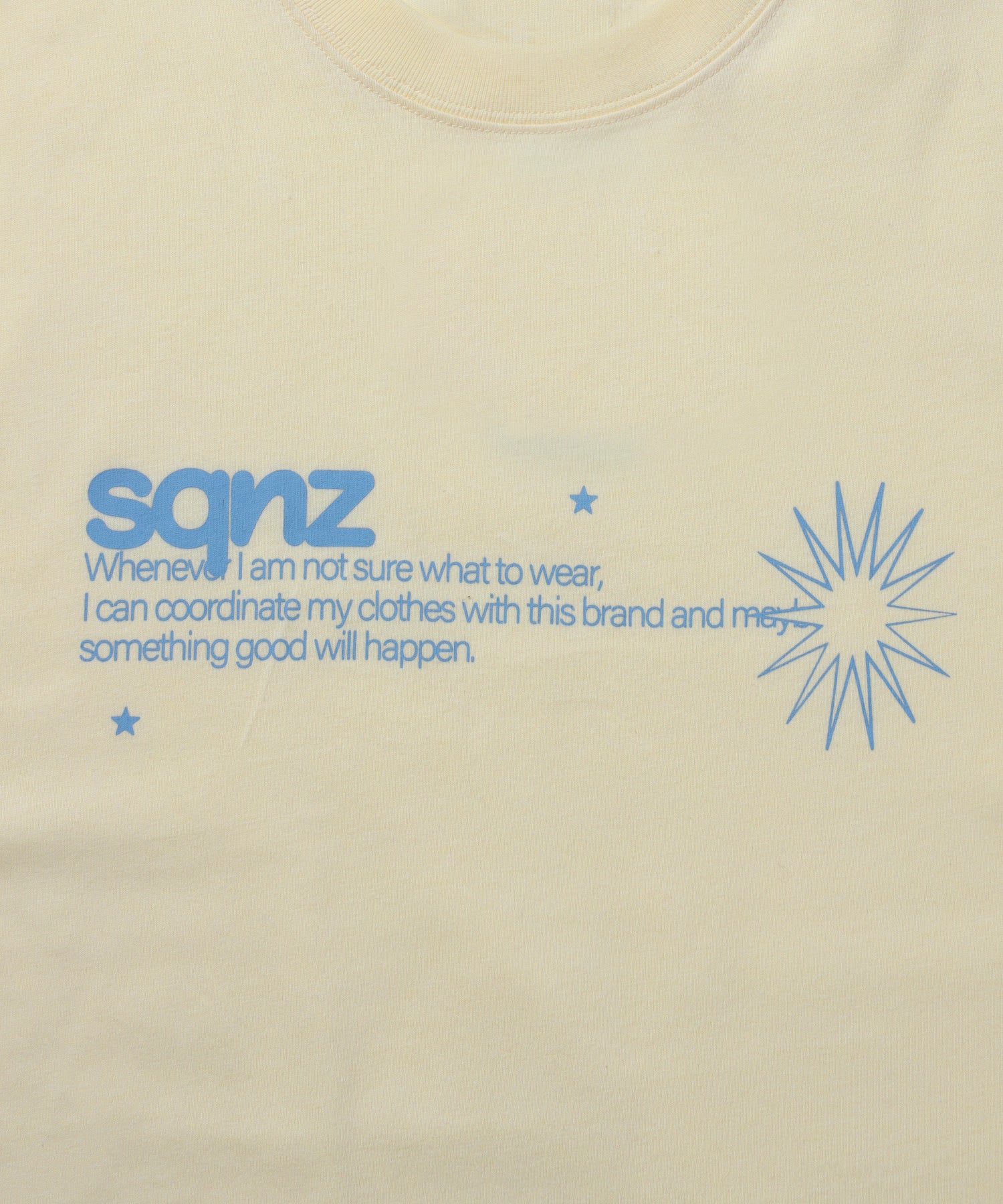※WEB限定 / ユニセックス / シンプルロゴTシャツ / sqnz logo s/s tee レモンイエロー