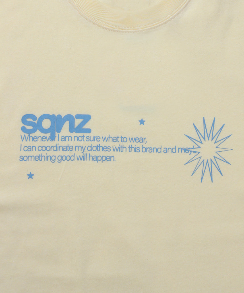 ※WEB限定 / ユニセックス / シンプルロゴTシャツ / sqnz logo s/s tee レモンイエロー