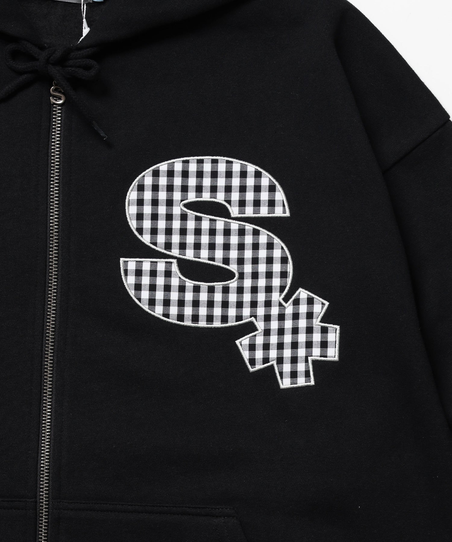 ※WEB限定 / ギンガムドットロゴジップパーカー / sqnzU spiral applique zip p/k