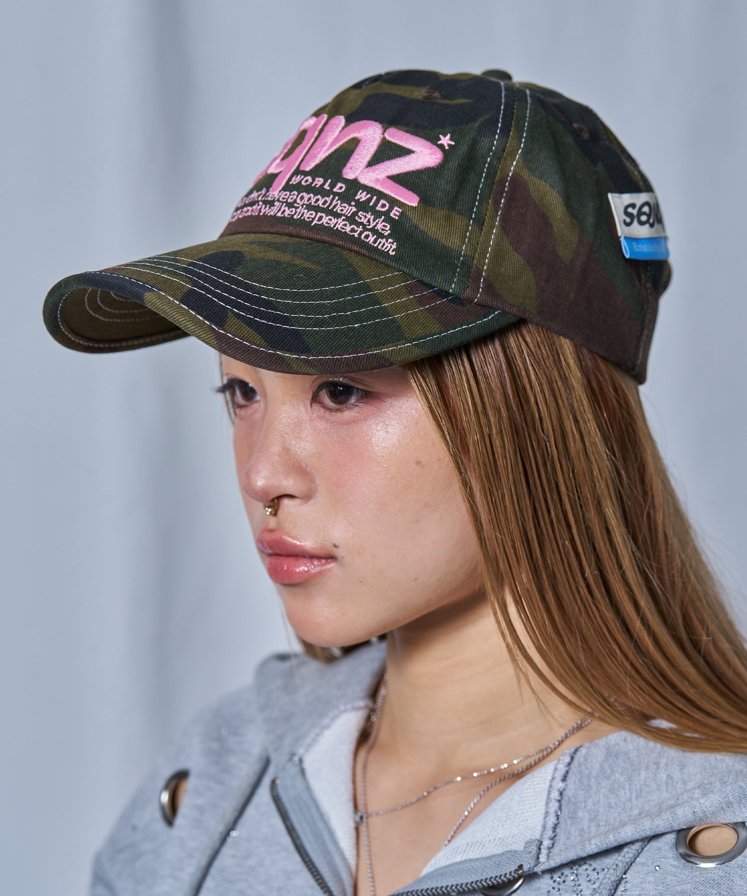※WEB限定 / ロゴ刺繍キャップ / sqnz logo cap 柄80
