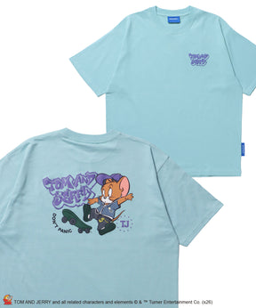 TJ SKATE BOARD TEE / トムとジェリー Tシャツ 半袖 クルーネック プリント オーバーサイズ グリーン