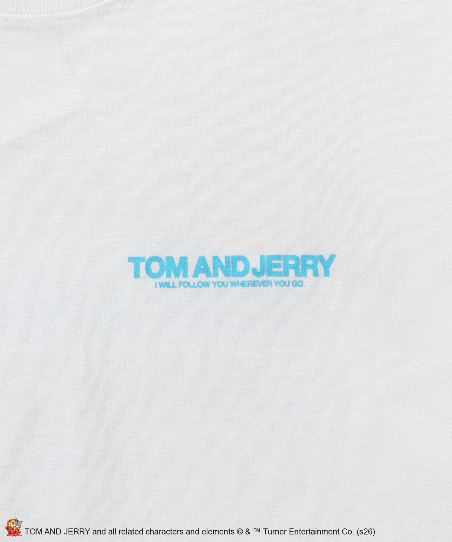 TJ BLUR LOGO TEE / トムとジェリー 半袖 クルーネック プリント ワンポイント ユニセックス オーバーサイズ ビッグシルエット レイヤード ホワイト