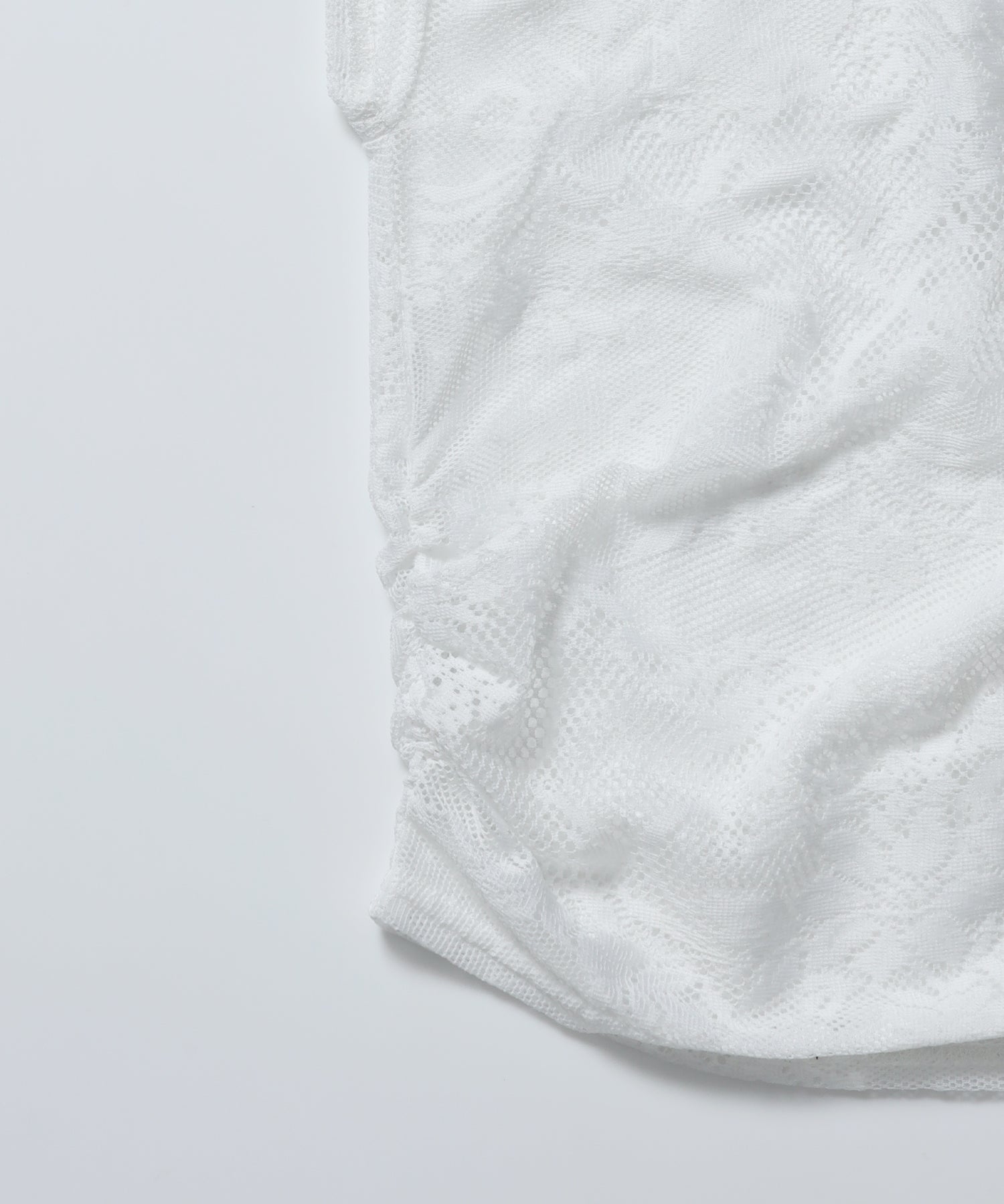 ※WEB限定 / 襟付き / レースフレンチスリーブトップス / sqnz french sleeve lace top ホワイト