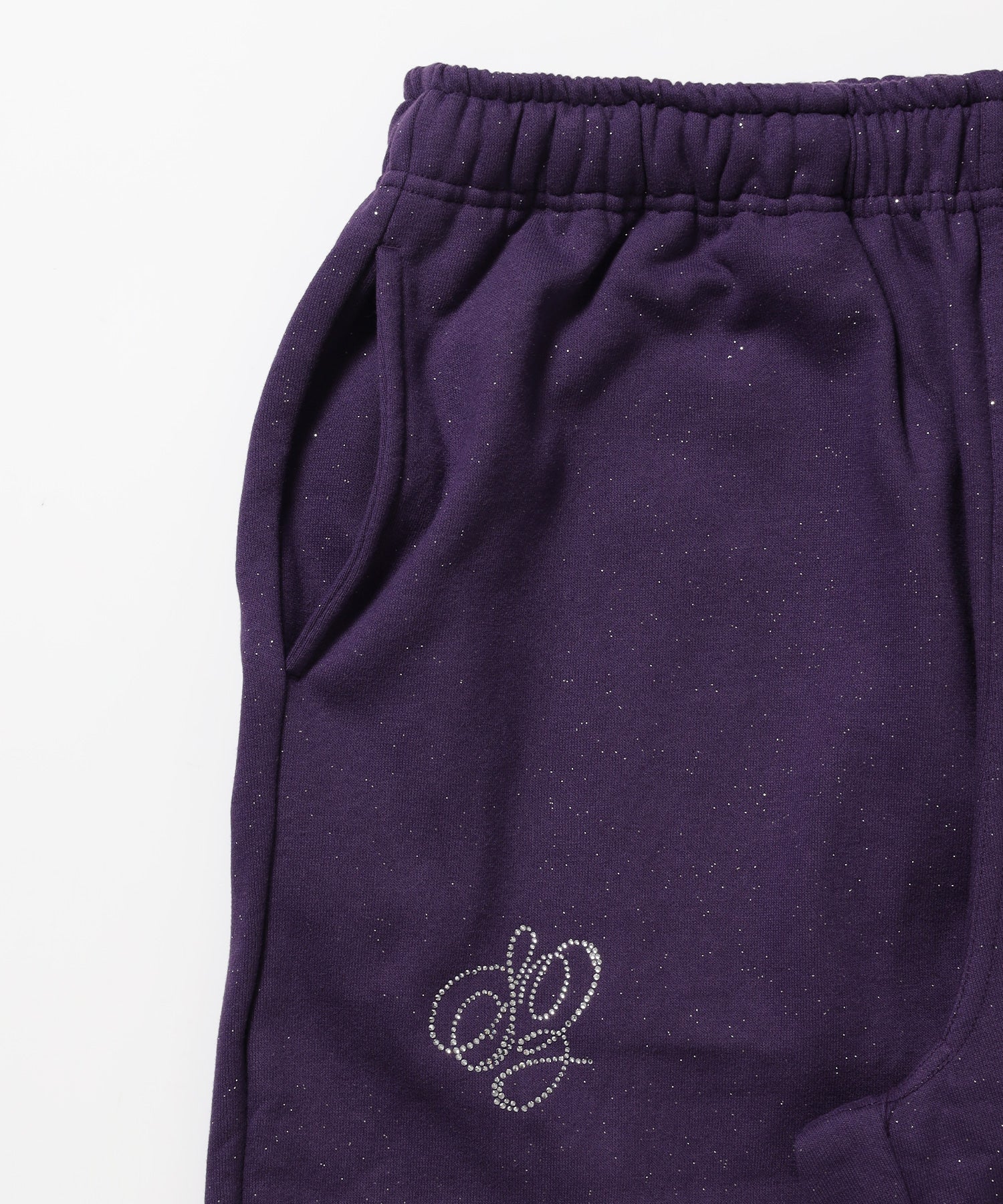 グリッタースウェットパンツ / SQNZ GLITTER SWEAT PANTS グレイッシュパープル