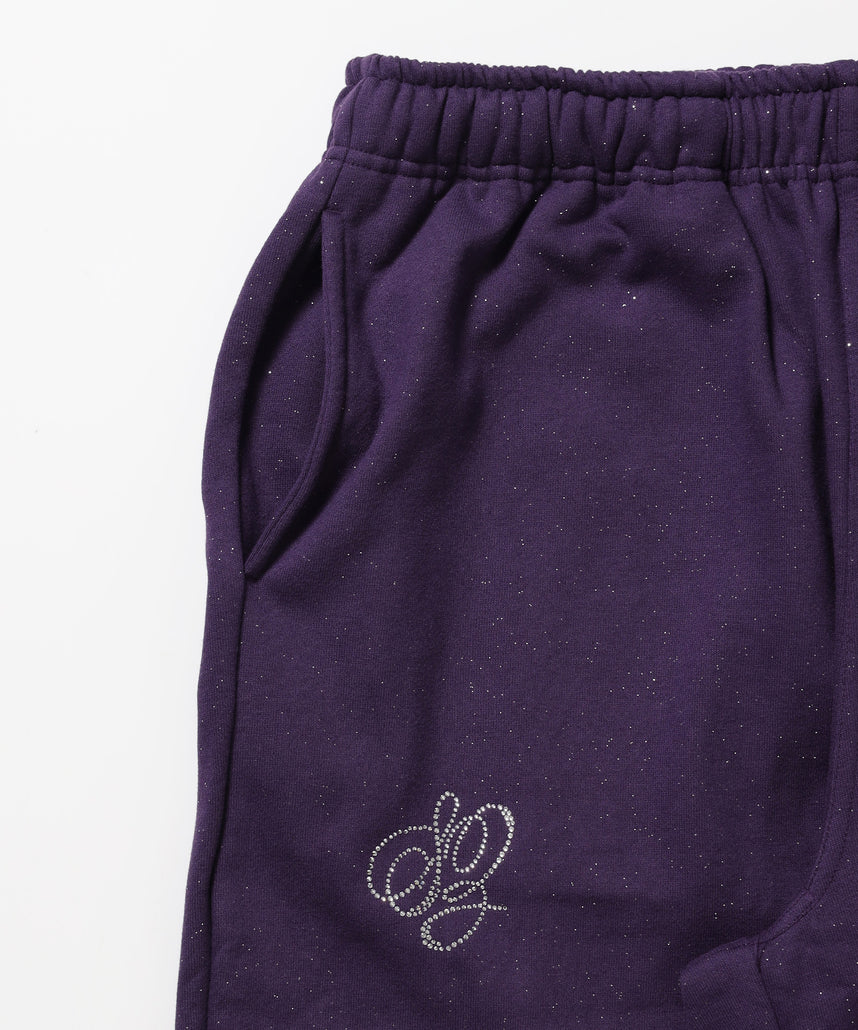 グリッタースウェットパンツ / SQNZ GLITTER SWEAT PANTS グレイッシュパープル