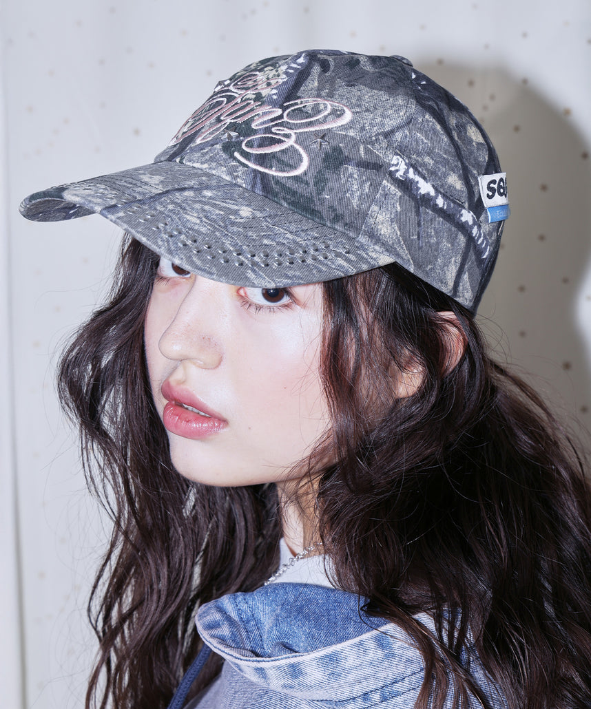 sqnz studs cap / キャップ 帽子 スタッズ 刺繍 柄80