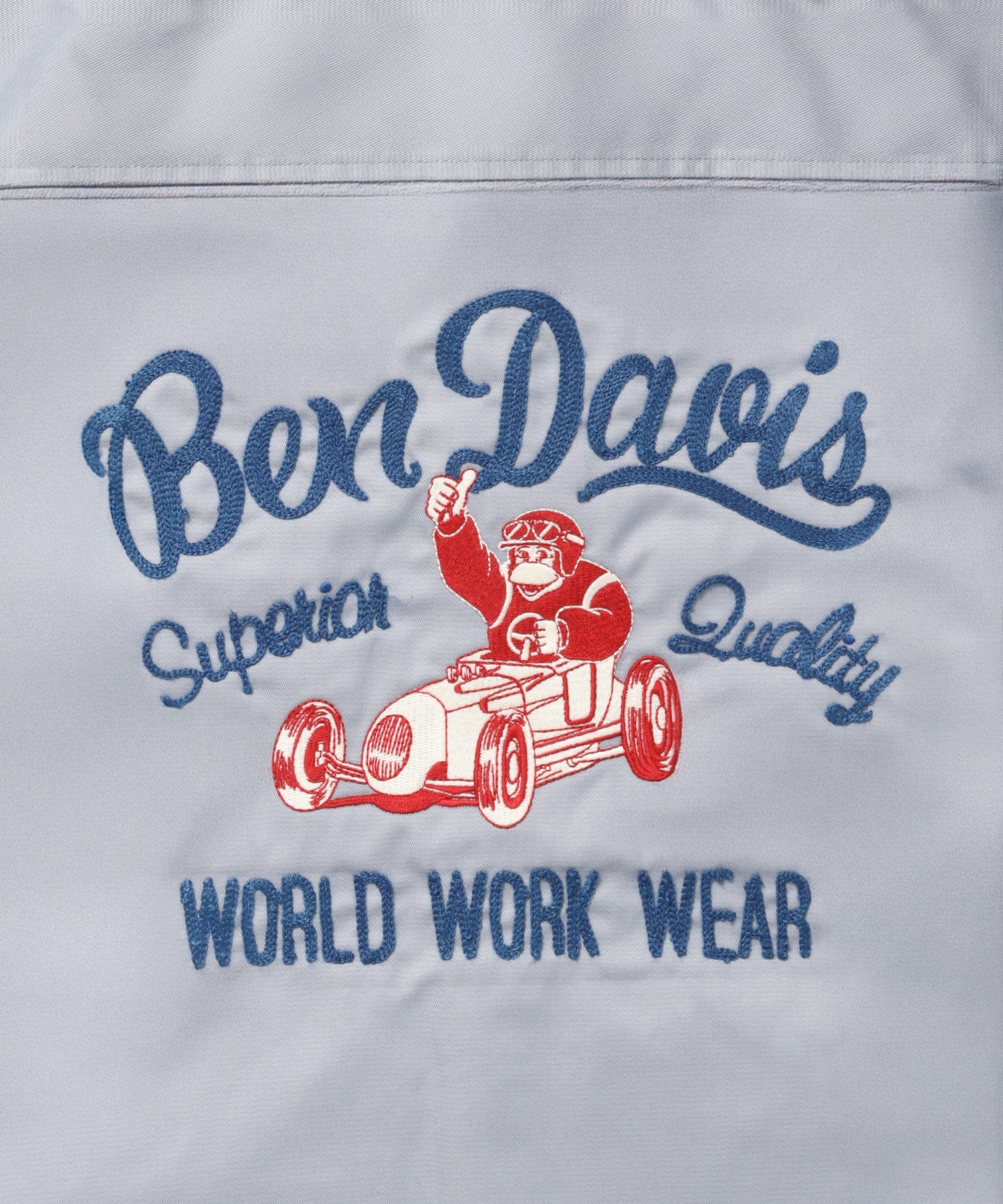 RACER S/S WORK SHIRT / 半袖 シャツ ワーク レギュラーカラー ボックスシルエット ライトグレー