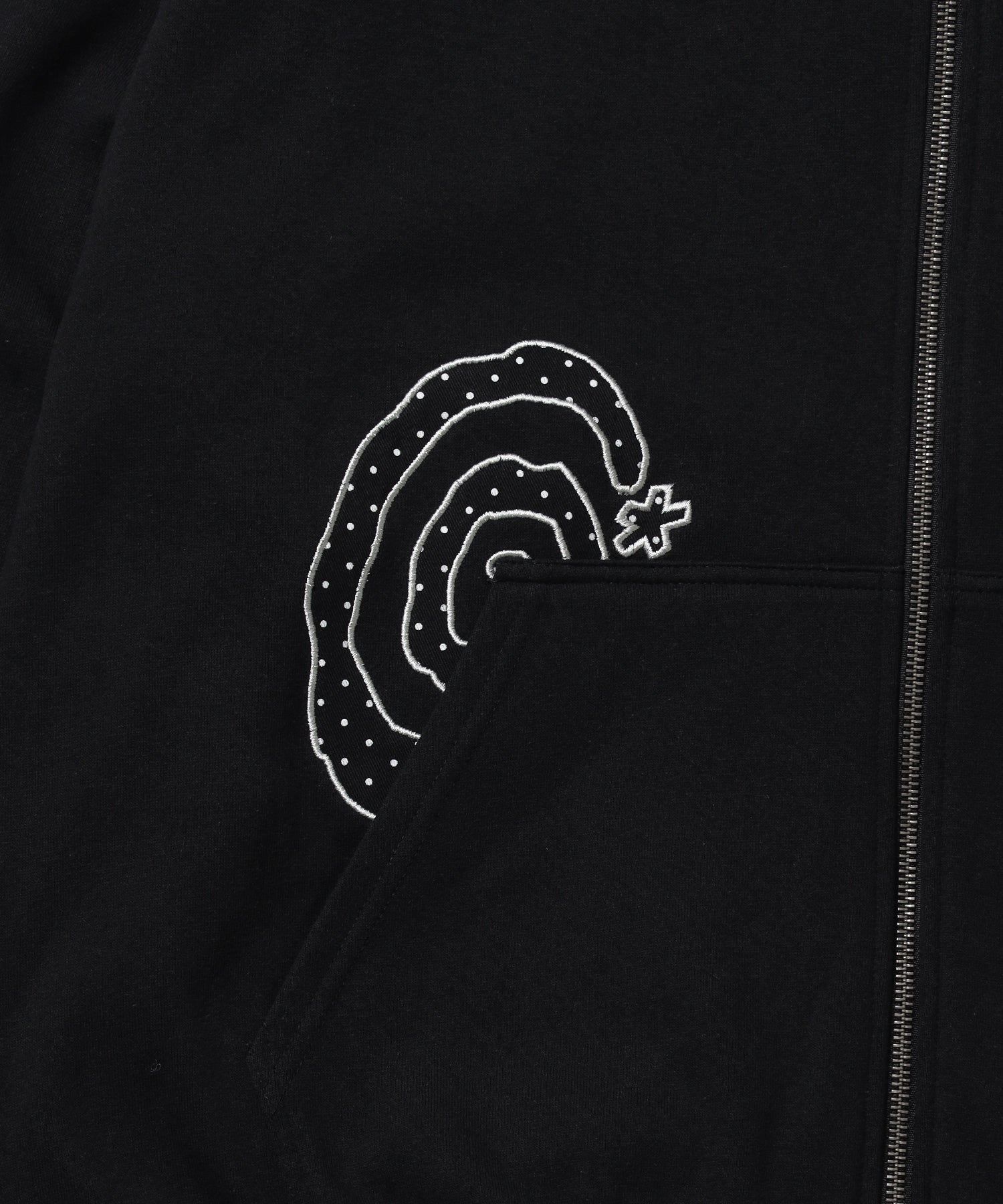 ※WEB限定 / ギンガムドットロゴジップパーカー / sqnzU spiral applique zip p/k