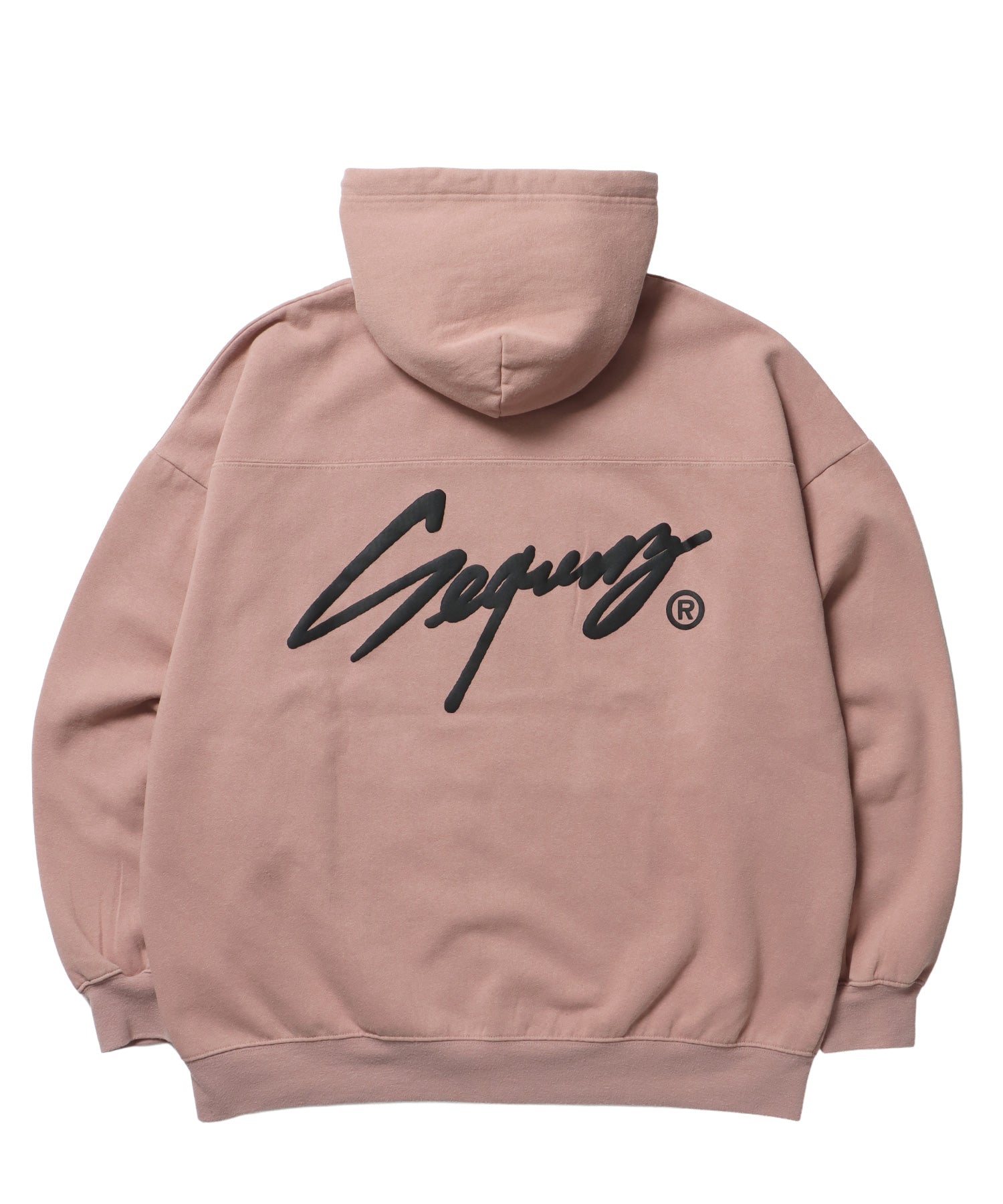 WORK AGING ZIP P/K / 古着風 シンプル ロゴ ワンポイント フルジップ パーカー ピンク