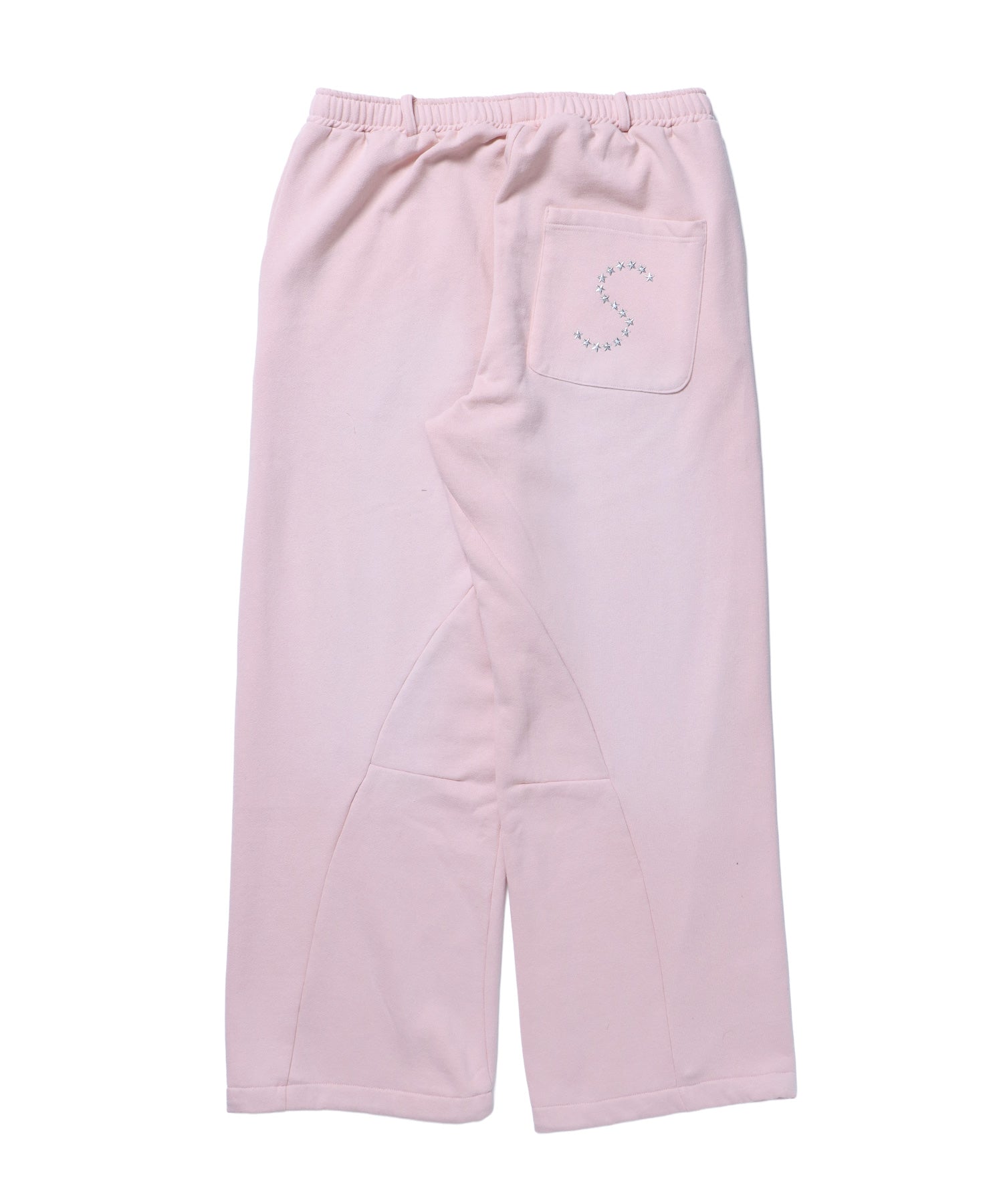 sqnz fade sweat pants / スウェット パンツ 加工 ハトメ スタッズ 裏起毛≪SET UP着用可能≫ ピンク