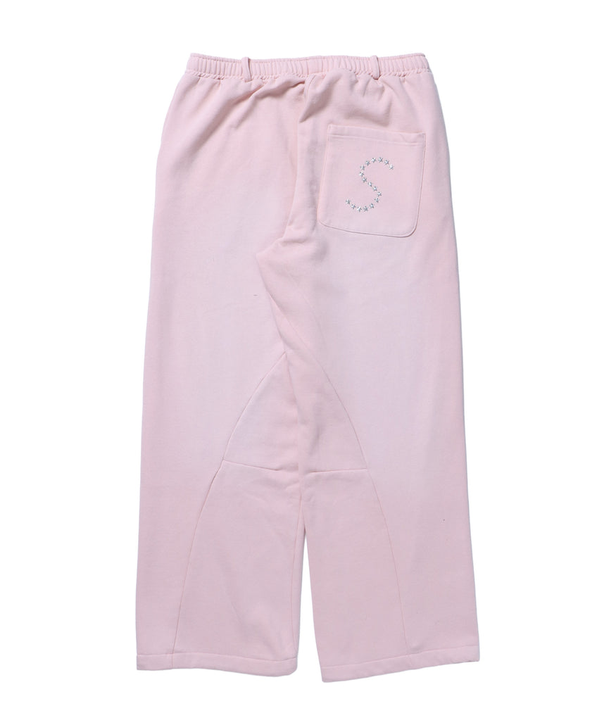 sqnz fade sweat pants / スウェット パンツ 加工 ハトメ スタッズ 裏起毛≪SET UP着用可能≫ ピンク