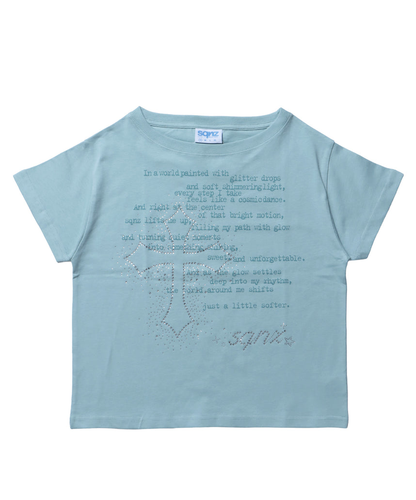 sqnz one-shoulder cross tee / レディース 半袖 Tシャツ ワンショルダー グリーン