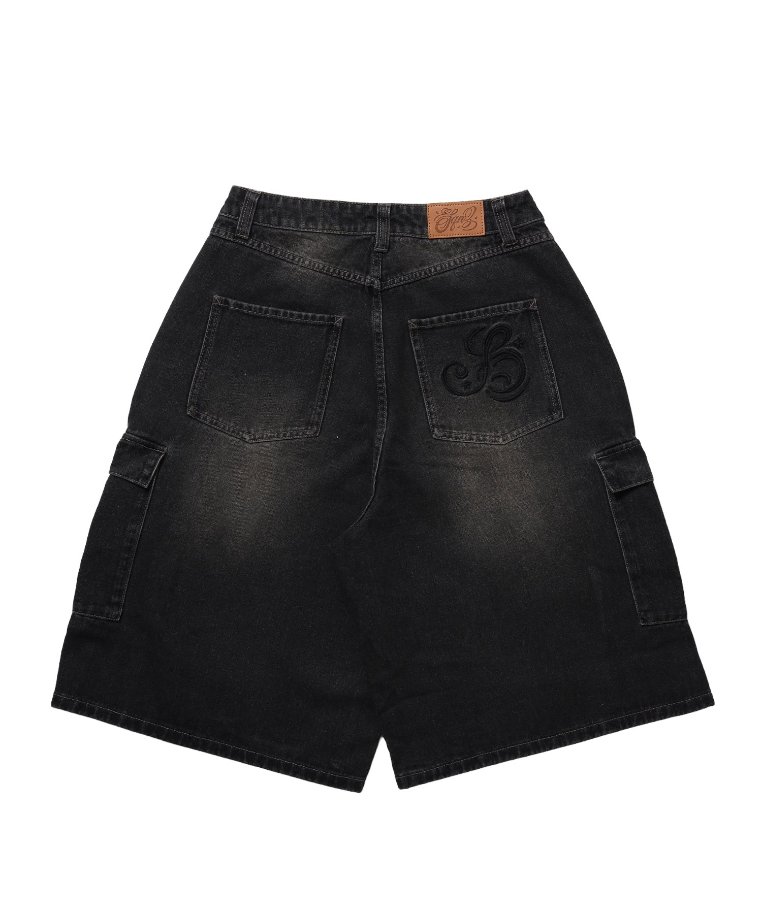 ※WEB限定 / レディースリボンデニムショートパンツ / sqnz ribbon denim shorts ブラック