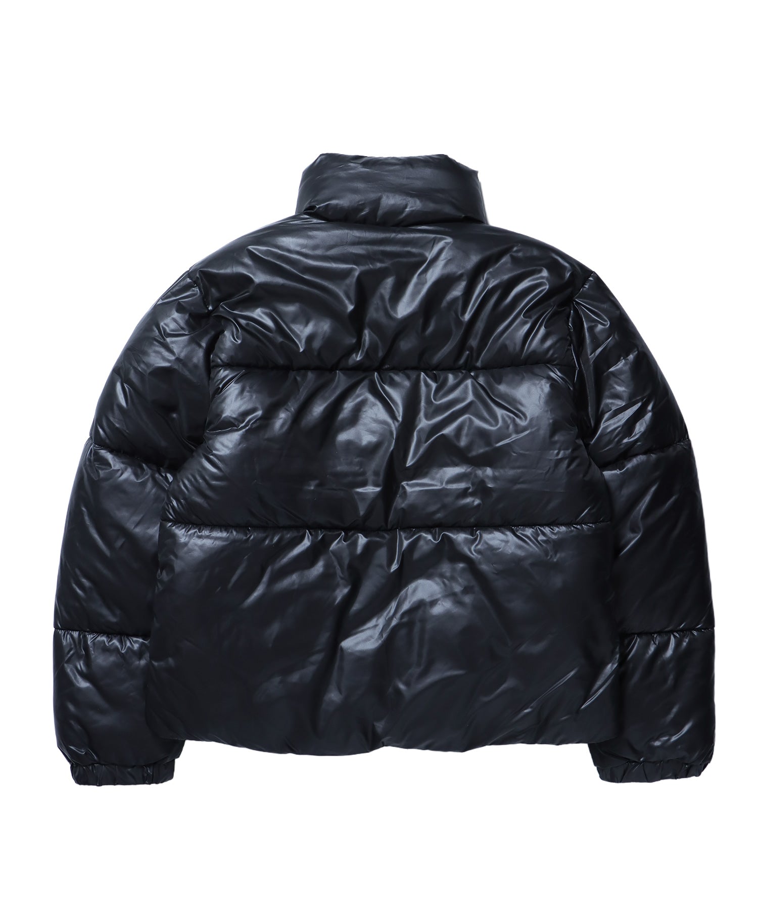 sqnz puffa short padding / ユニセックス パファ ダウン ジャケット 中綿 短丈 ドローコード ブラック