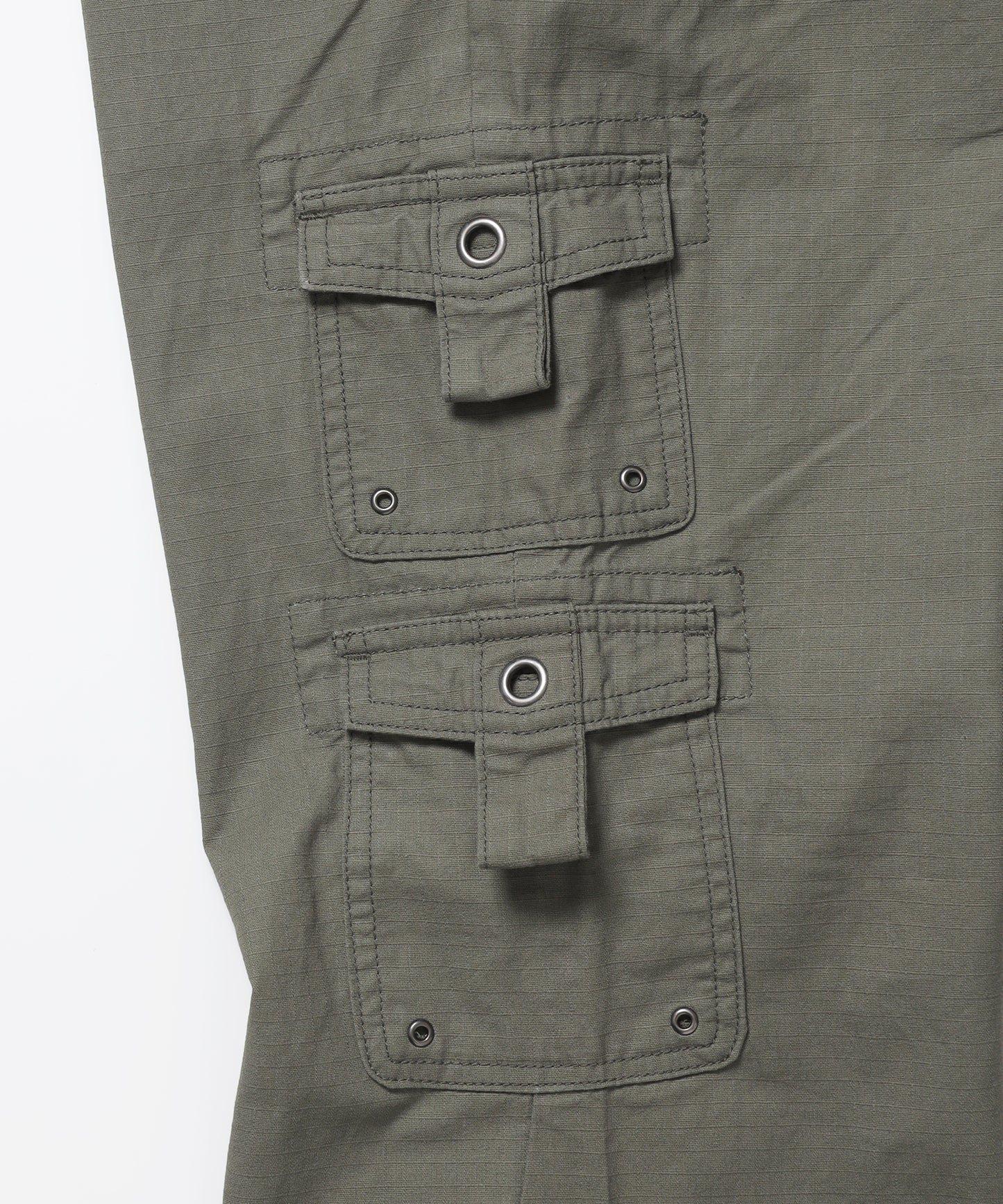 ※WEB限定 / レディースフレアカーゴパンツ / sqnz eyelet low-rise pants カーキ