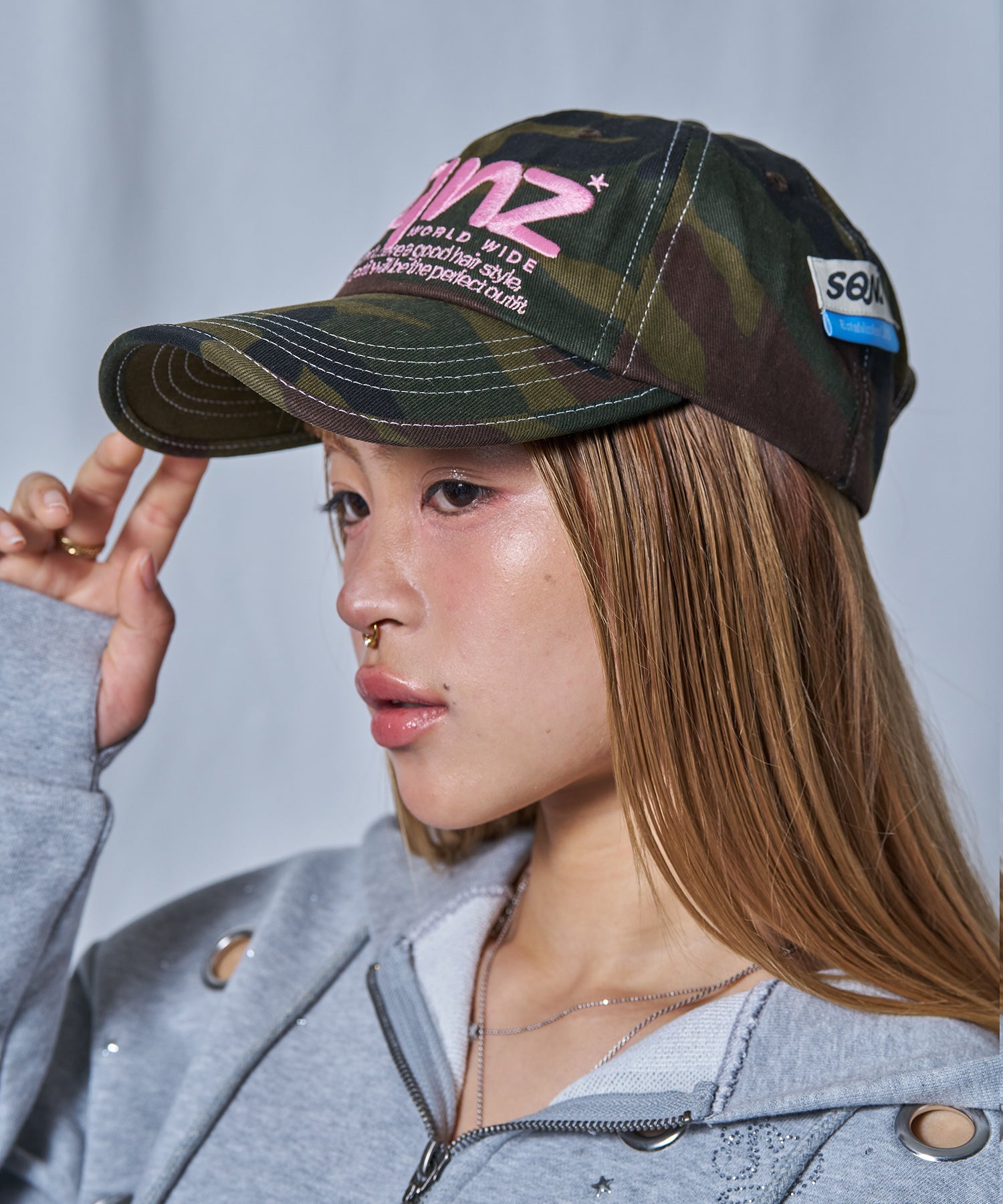 ※WEB限定 / ロゴ刺繍キャップ / sqnz logo cap 柄80