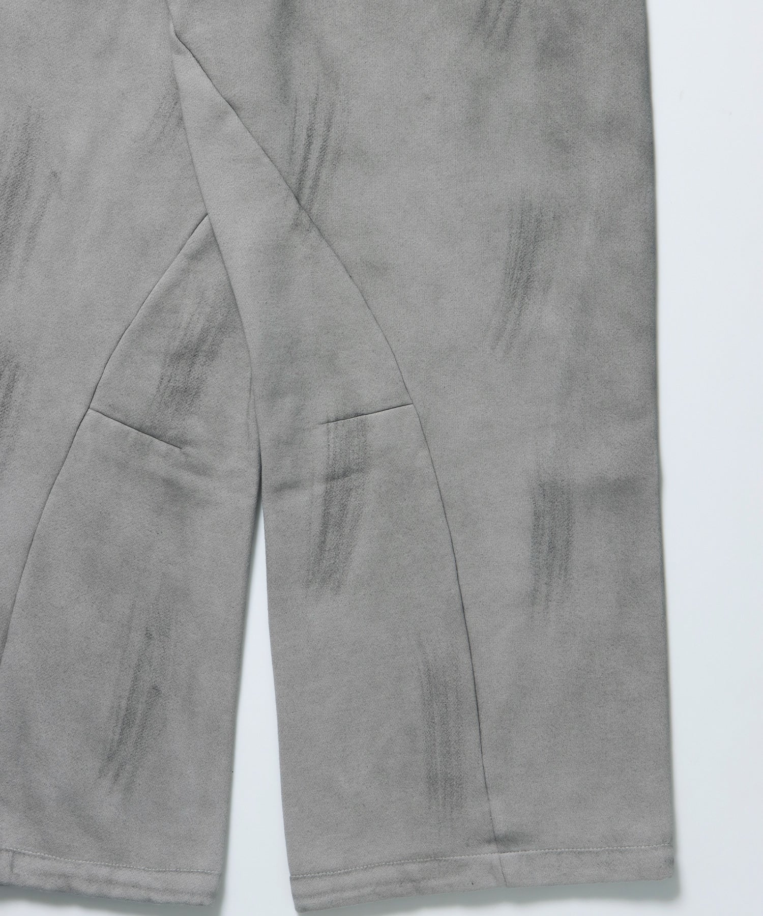 sqnz fade sweat pants / スウェット パンツ 加工 ハトメ スタッズ 裏起毛≪SET UP着用可能≫ ライトグレー