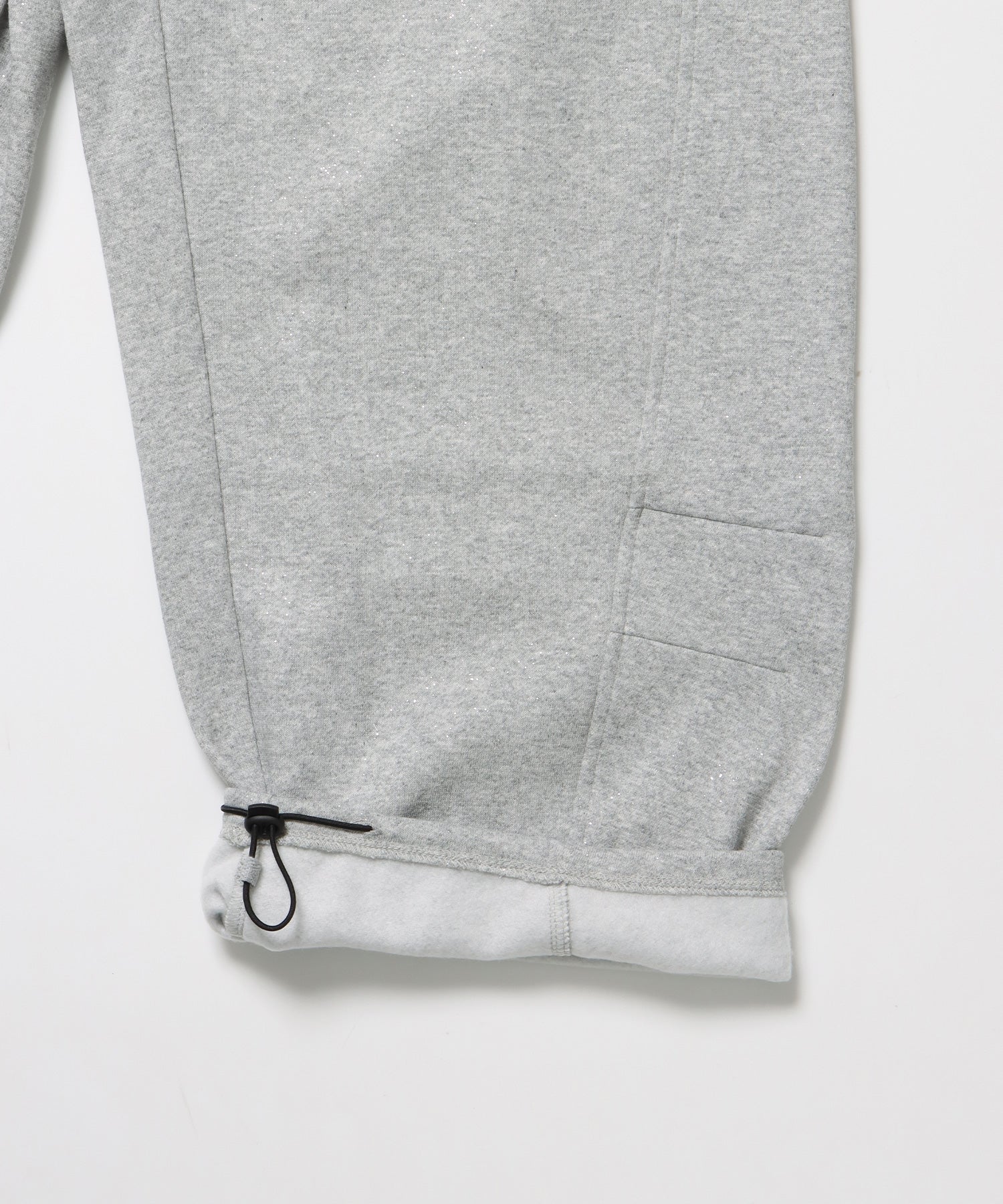sqnz glitter sweat pants / グリッター スウェットパンツ ラインストーン ドローストリング ポケット 裏起毛 【セットアップ着用可能】 M.グレー