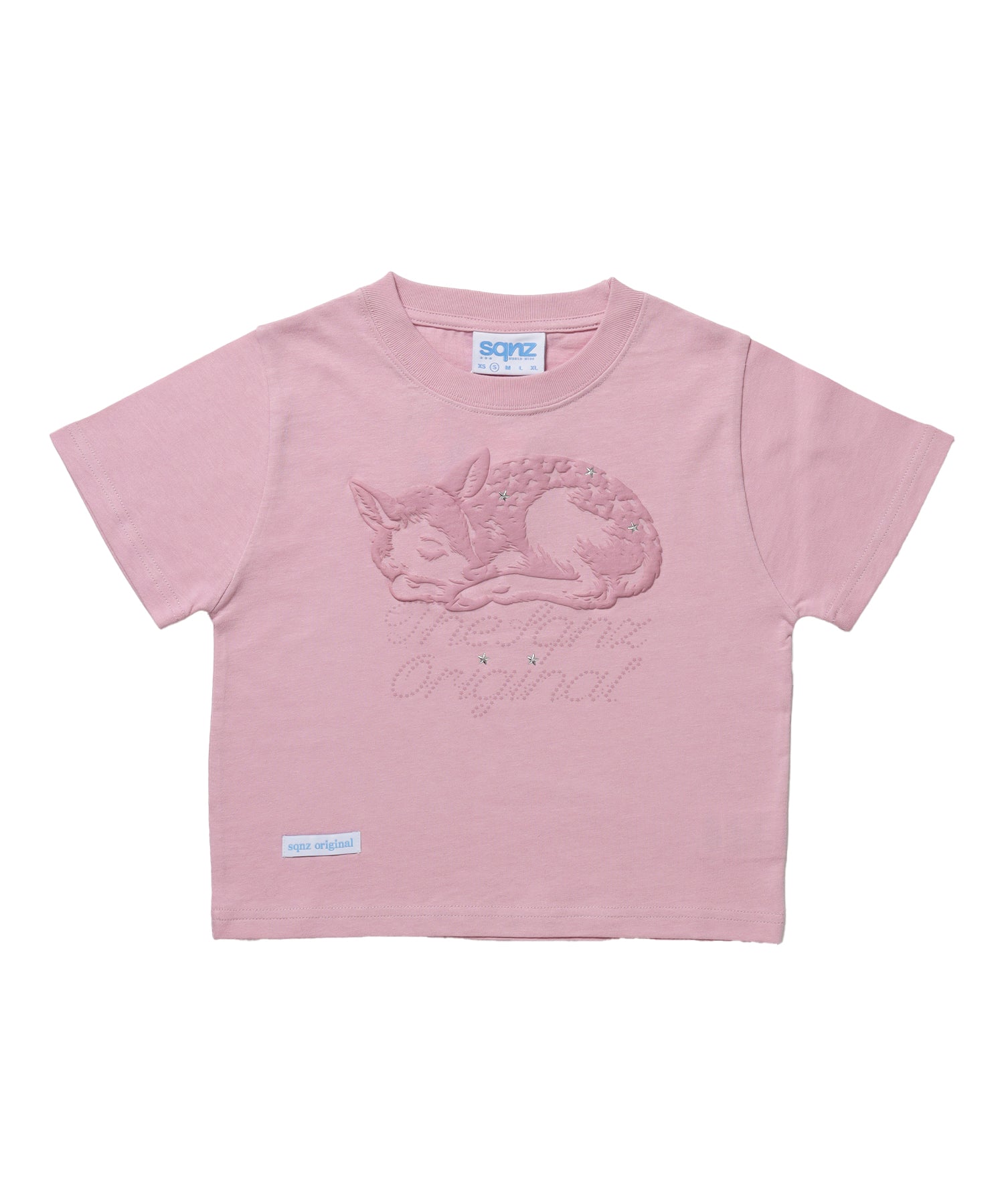 ※WEB限定 / スタッズ / アニマル発砲プリントTシャツ / sqnz star bambi pt tee ピンク